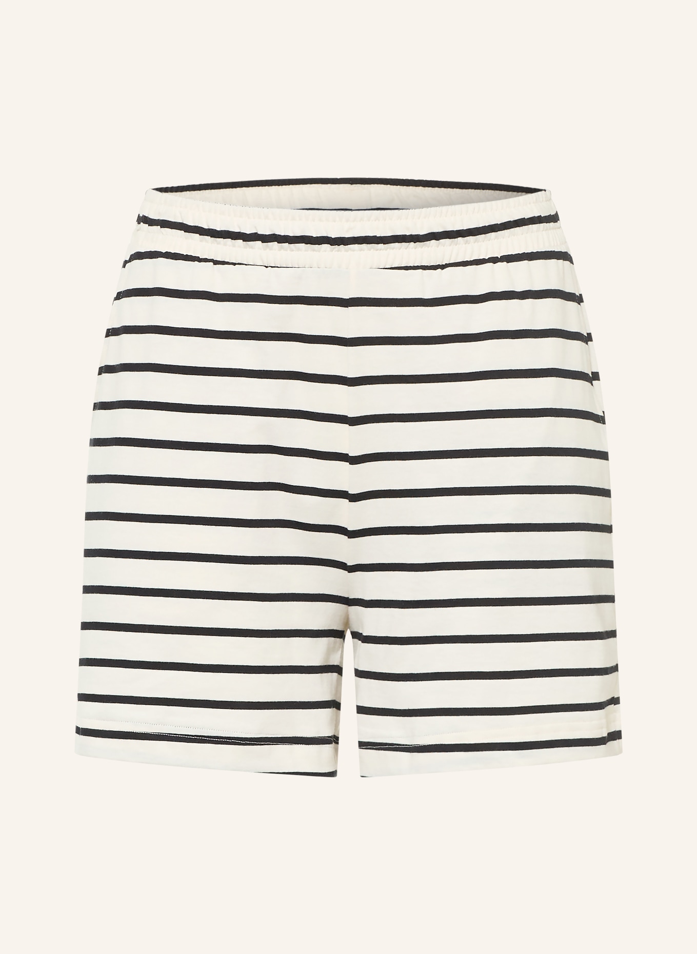 CALIDA Schlafshorts FAVOURITES LAYERING: CREME / DUNKELBLAU
