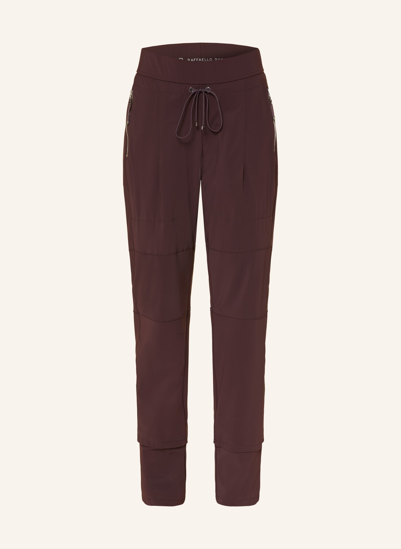 RAFFAELLO ROSSI Broek CANDY in joggingstijl: DONKERROOD