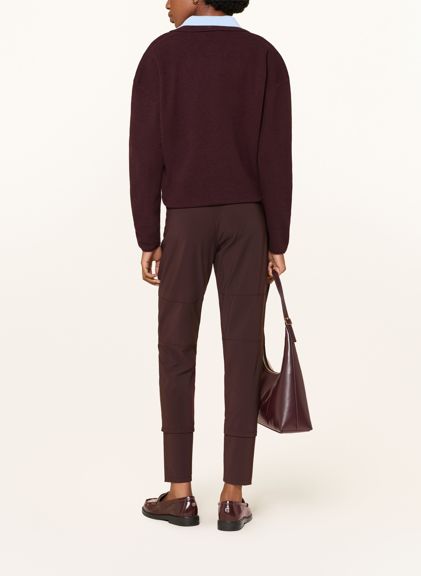 RAFFAELLO ROSSI Broek CANDY in joggingstijl: DONKERROOD