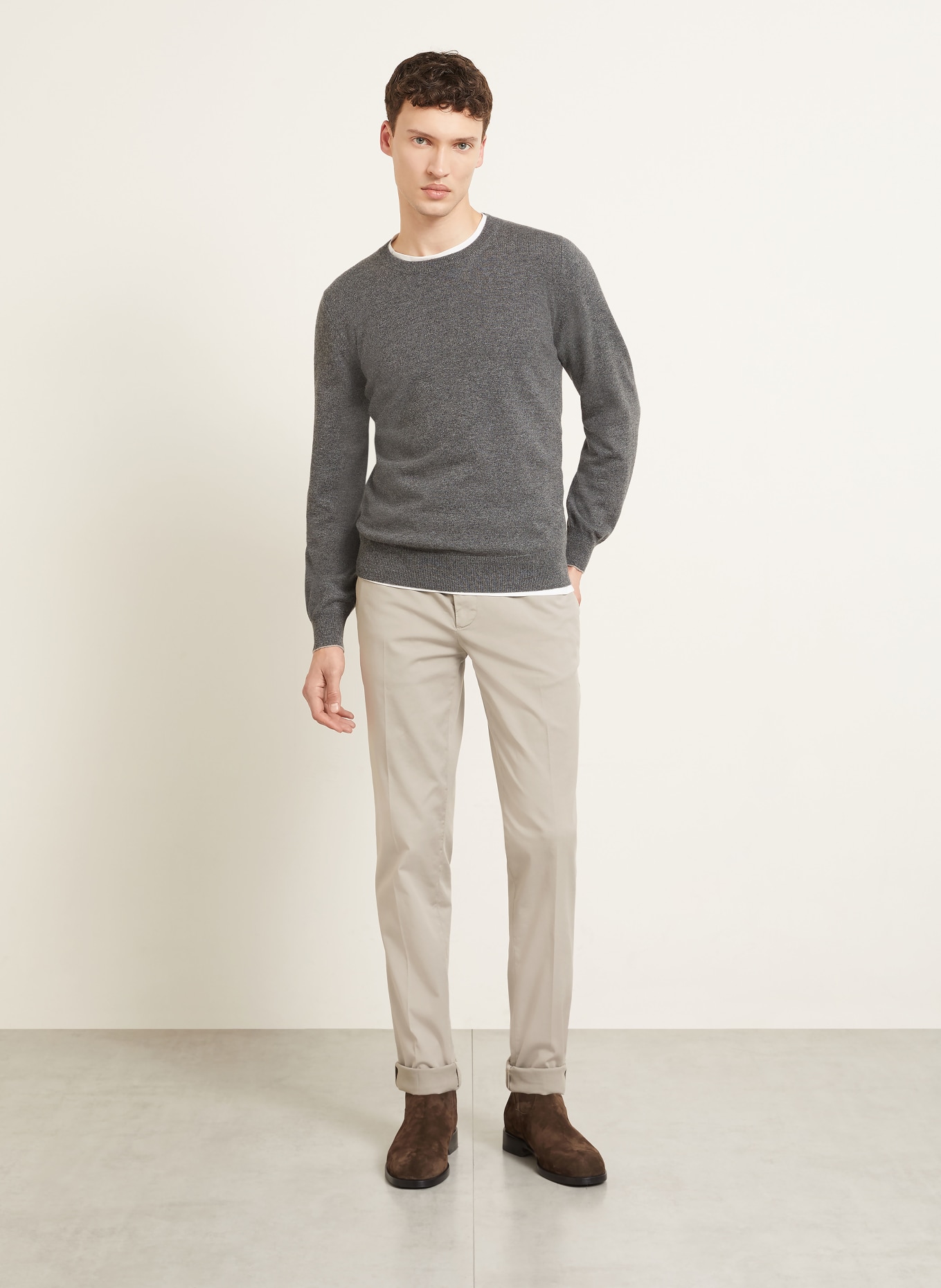 BRUNELLO CUCINELLI Cashmere sweater: GRAY