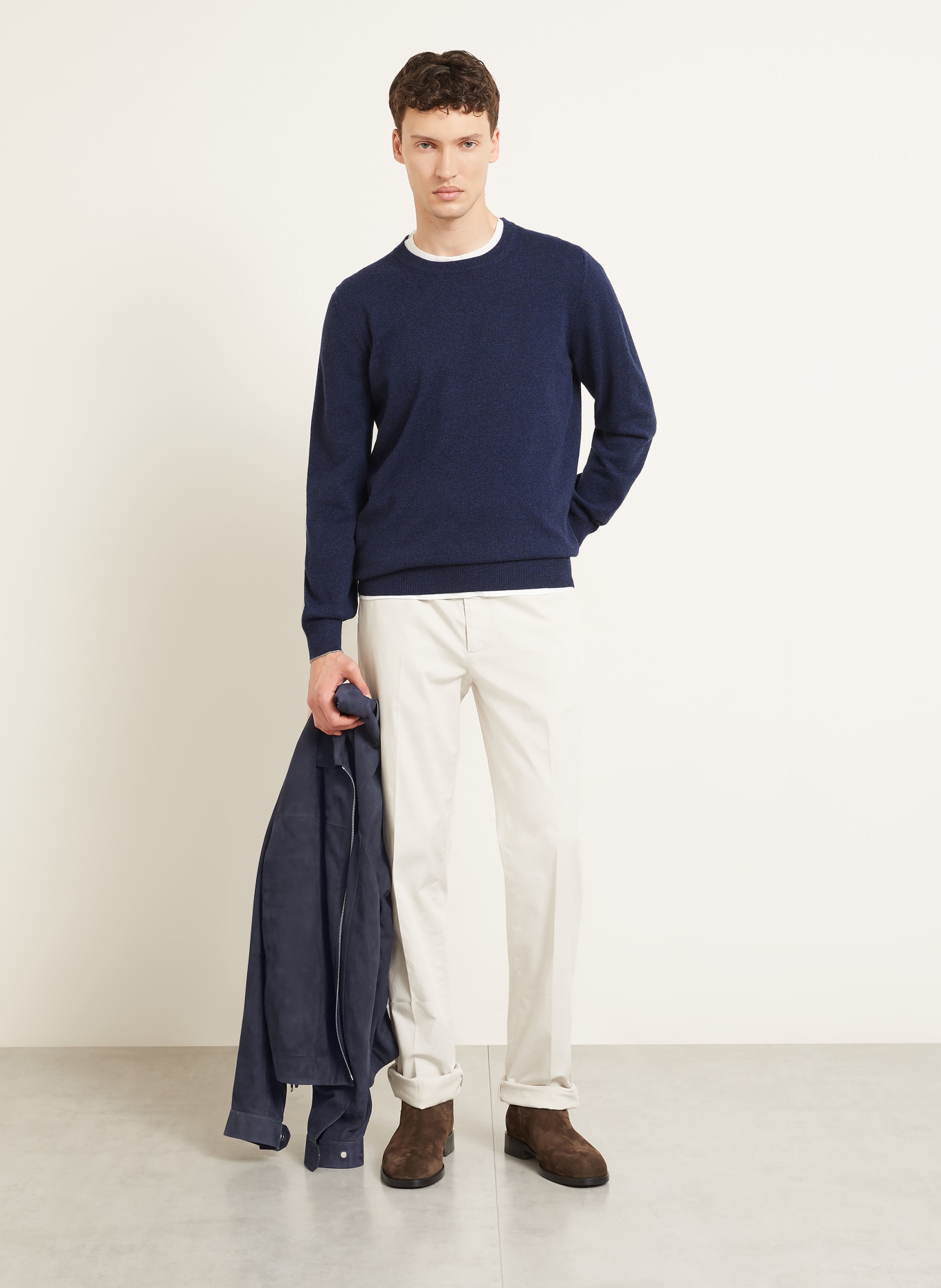 BRUNELLO CUCINELLI Cashmere sweater: DARK BLUE