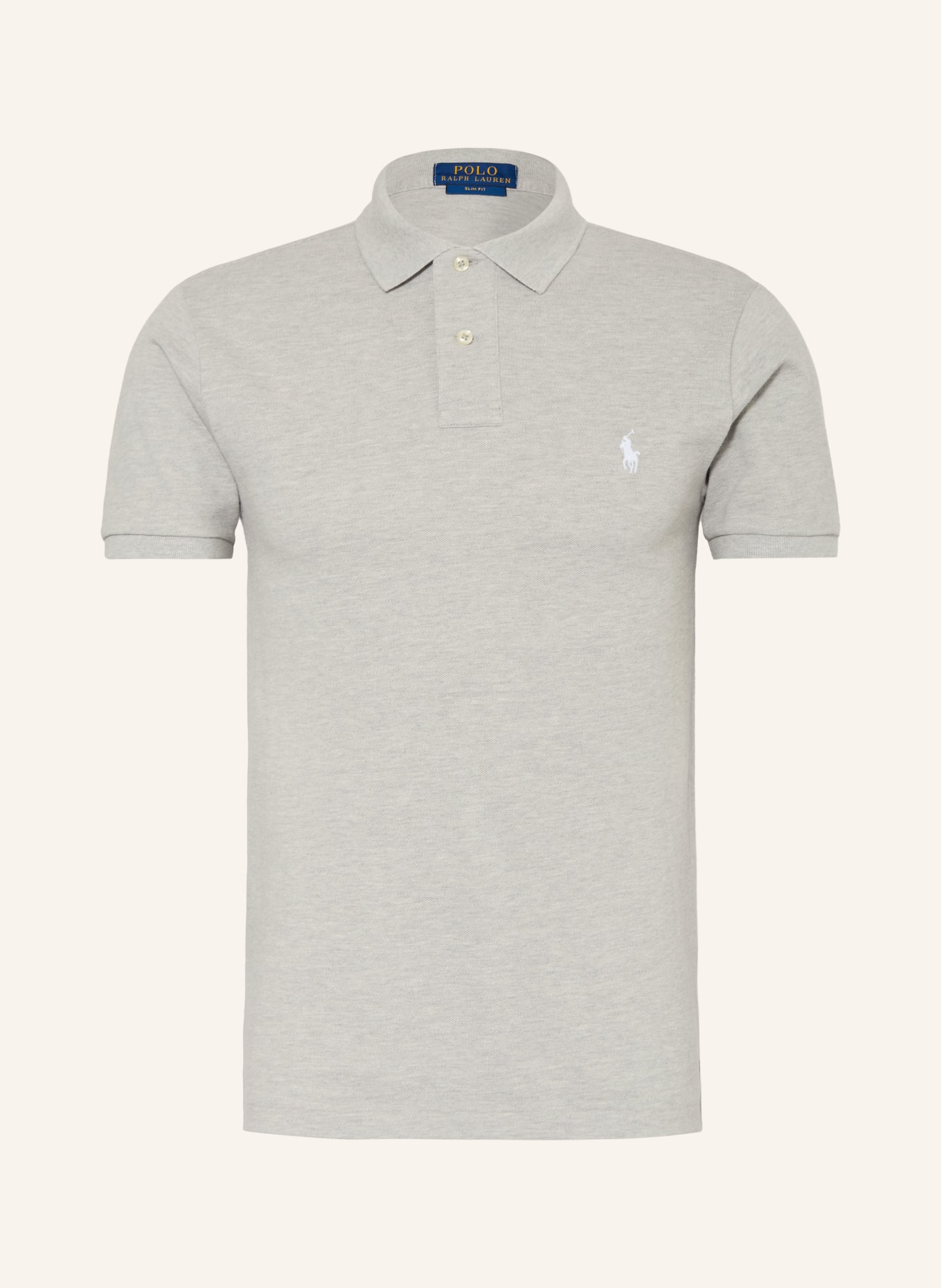 POLO RALPH LAUREN Piqué-Poloshirt Slim Fit: GRAU