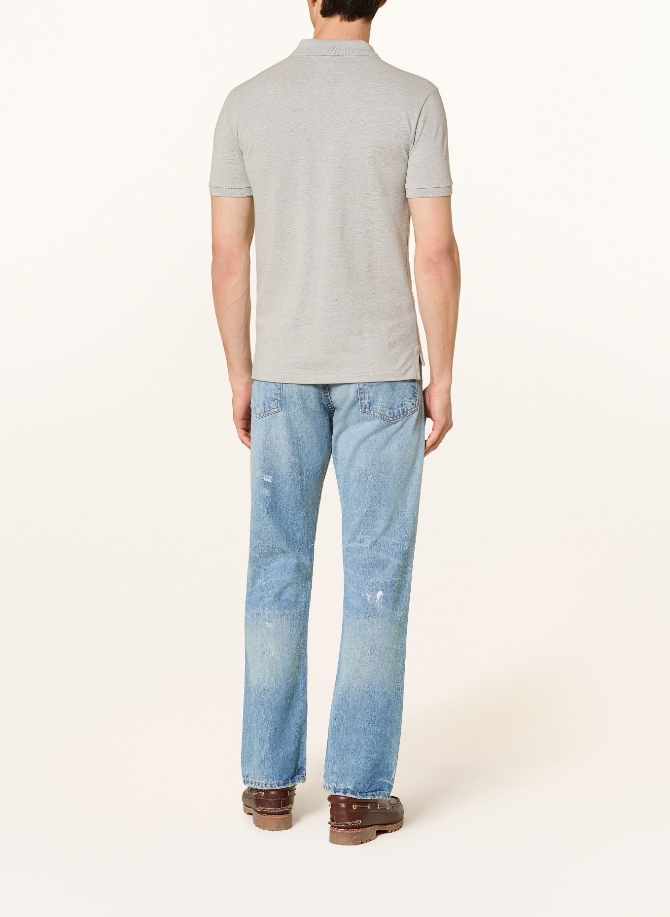 POLO RALPH LAUREN Piqué-Poloshirt Slim Fit: GRAU
