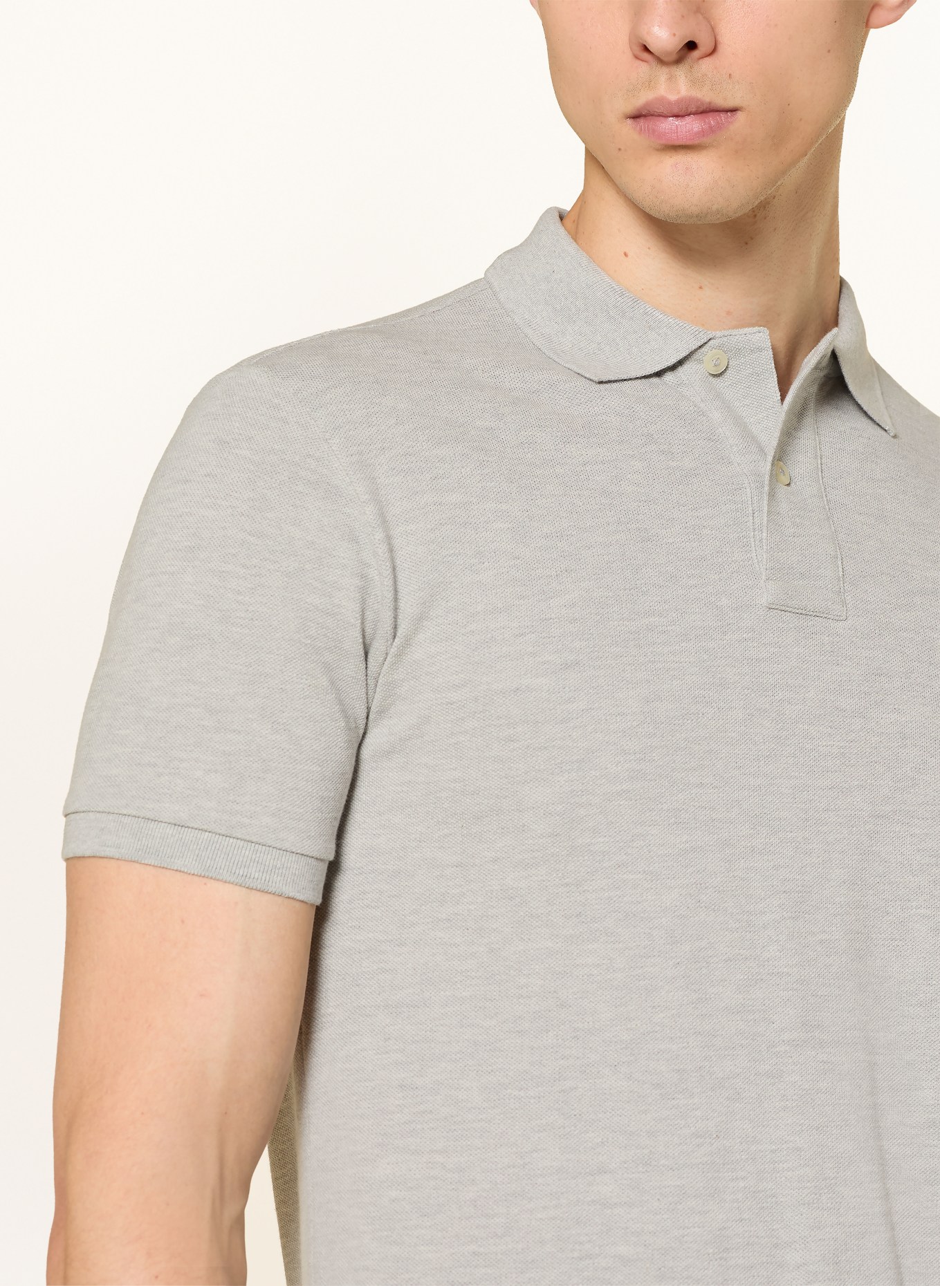 POLO RALPH LAUREN Piqué-Poloshirt Slim Fit: GRAU