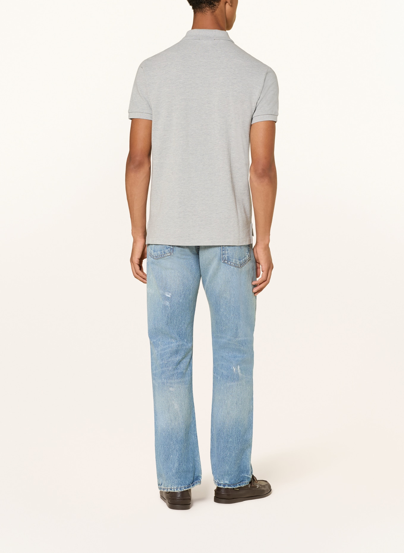 POLO RALPH LAUREN Polo piqué coupe slim personnalisé: GRIS