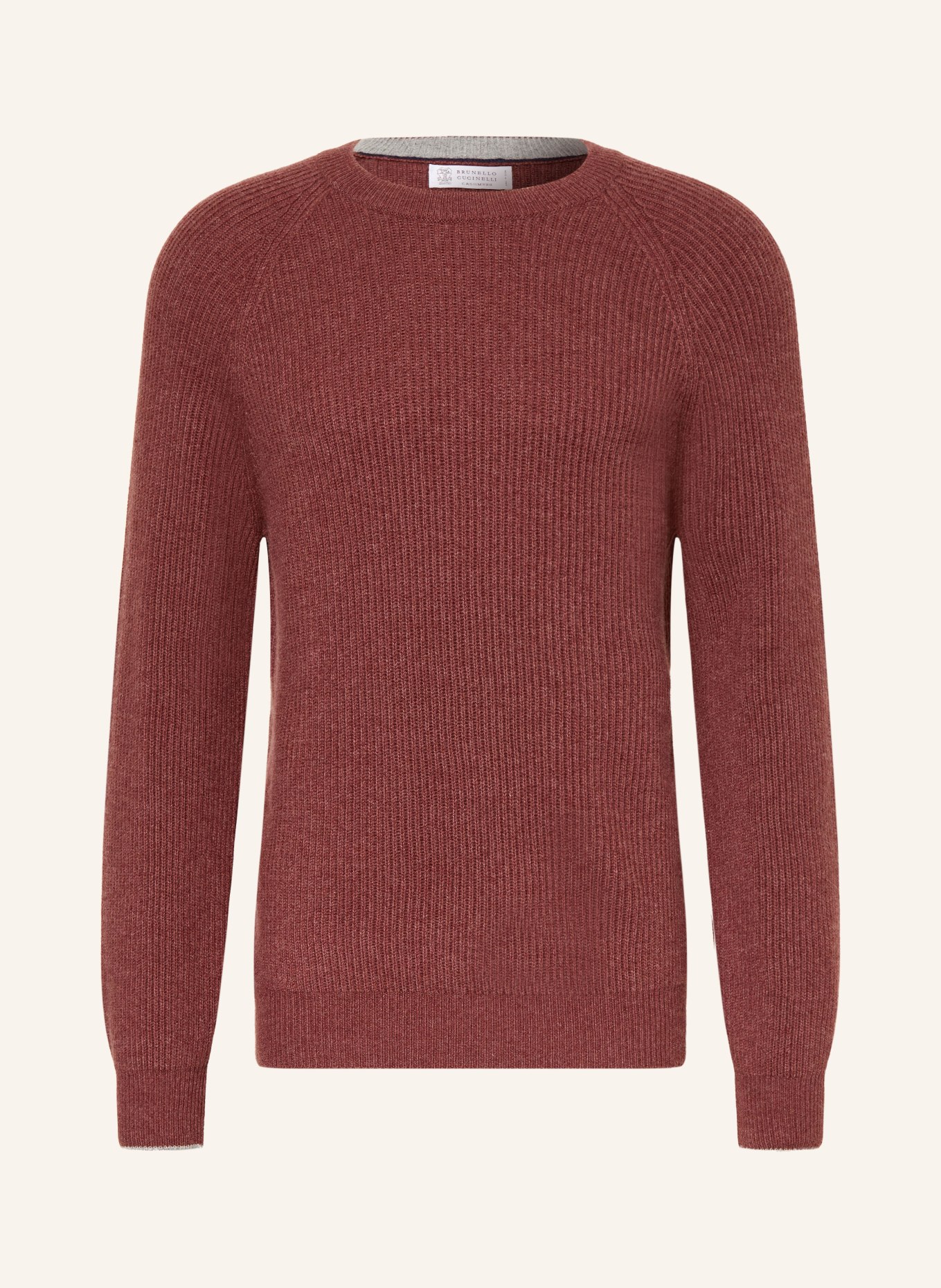 BRUNELLO CUCINELLI Cashmere-Pullover: DUNKELROT
