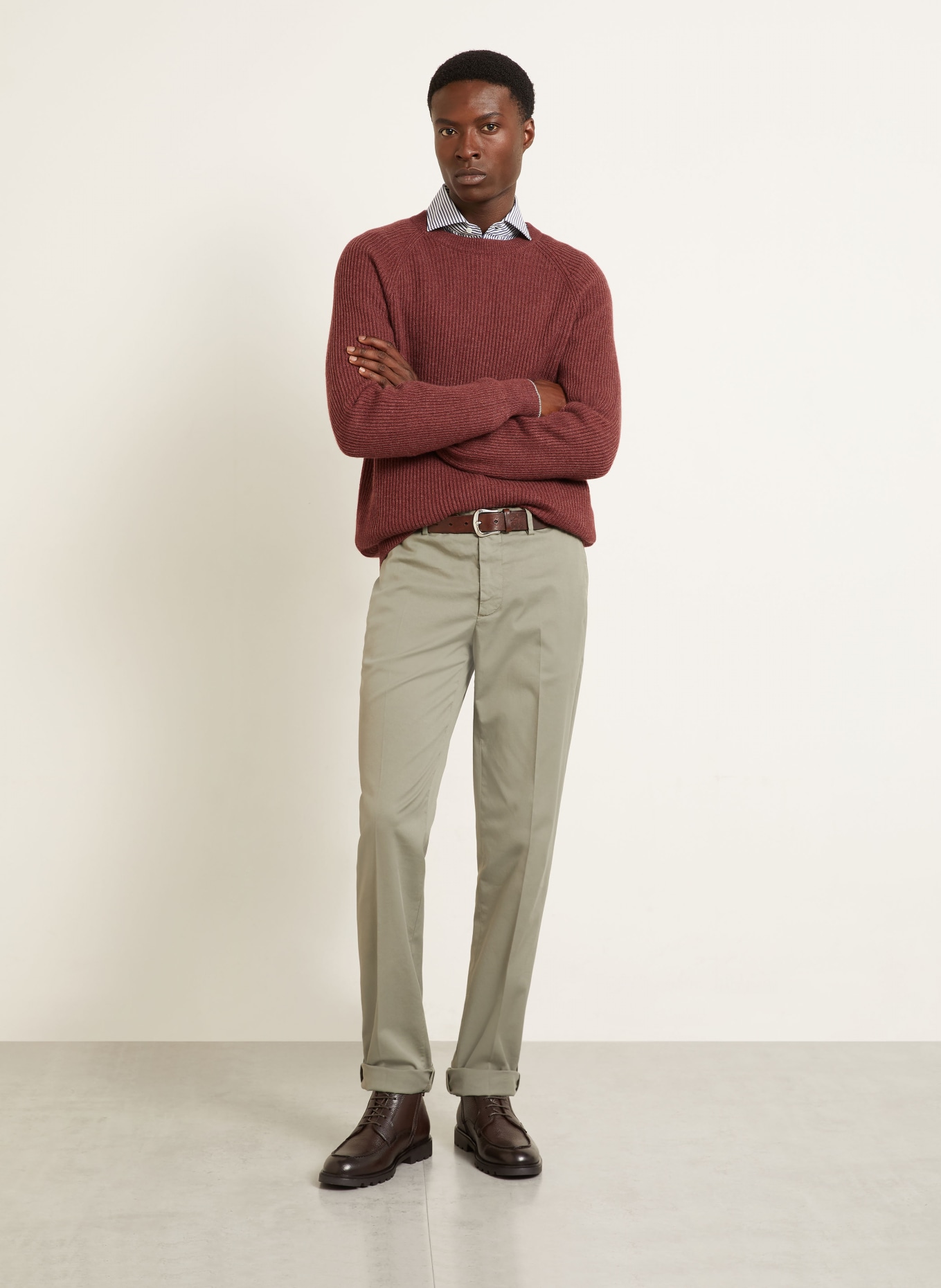 BRUNELLO CUCINELLI Cashmere-Pullover: DUNKELROT