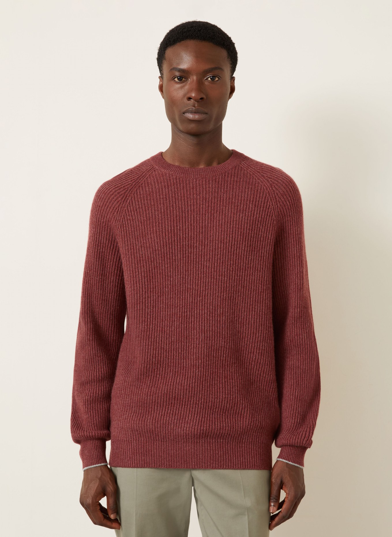 BRUNELLO CUCINELLI Cashmere-Pullover: DUNKELROT