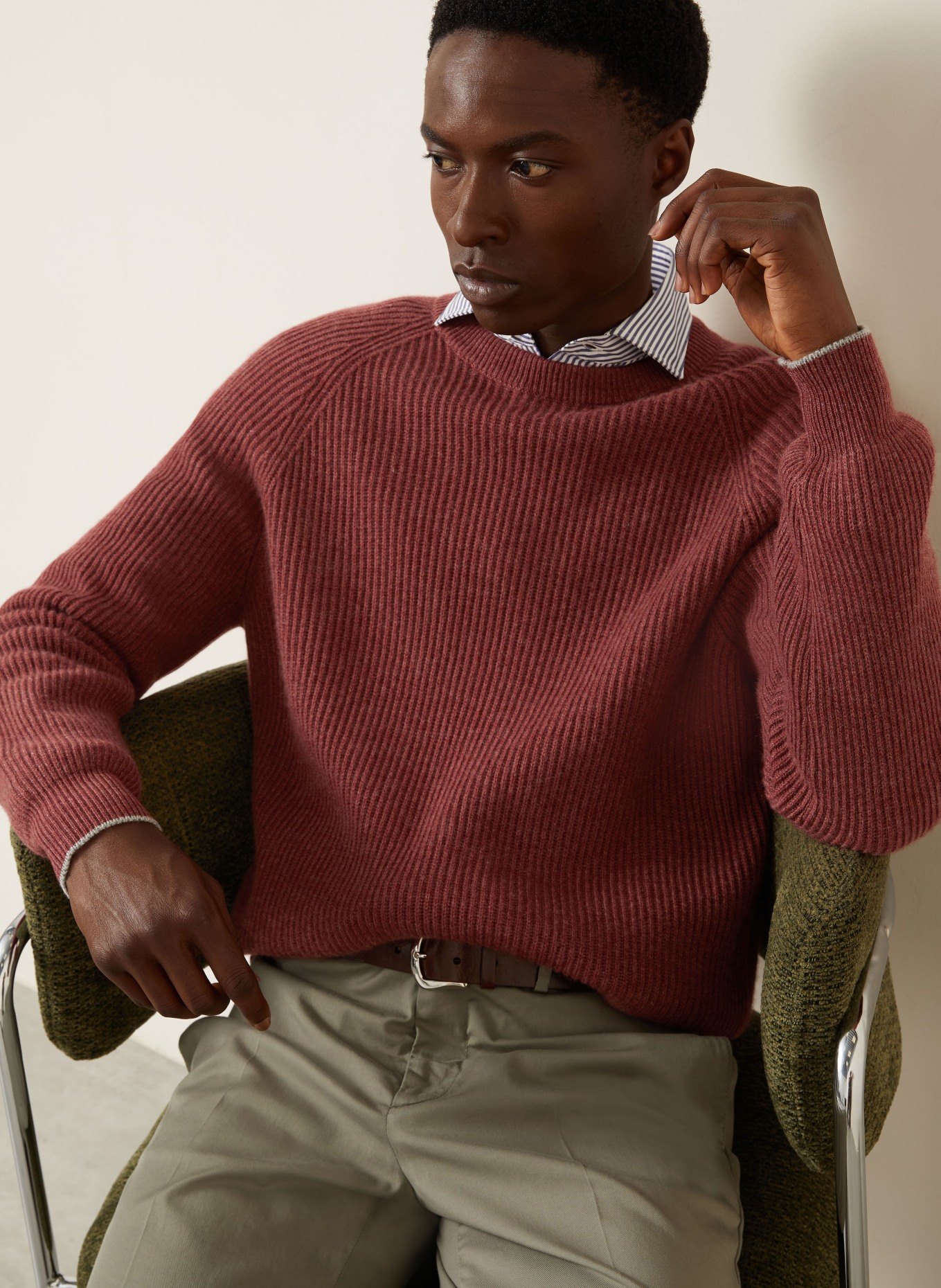 BRUNELLO CUCINELLI Cashmere-Pullover: DUNKELROT