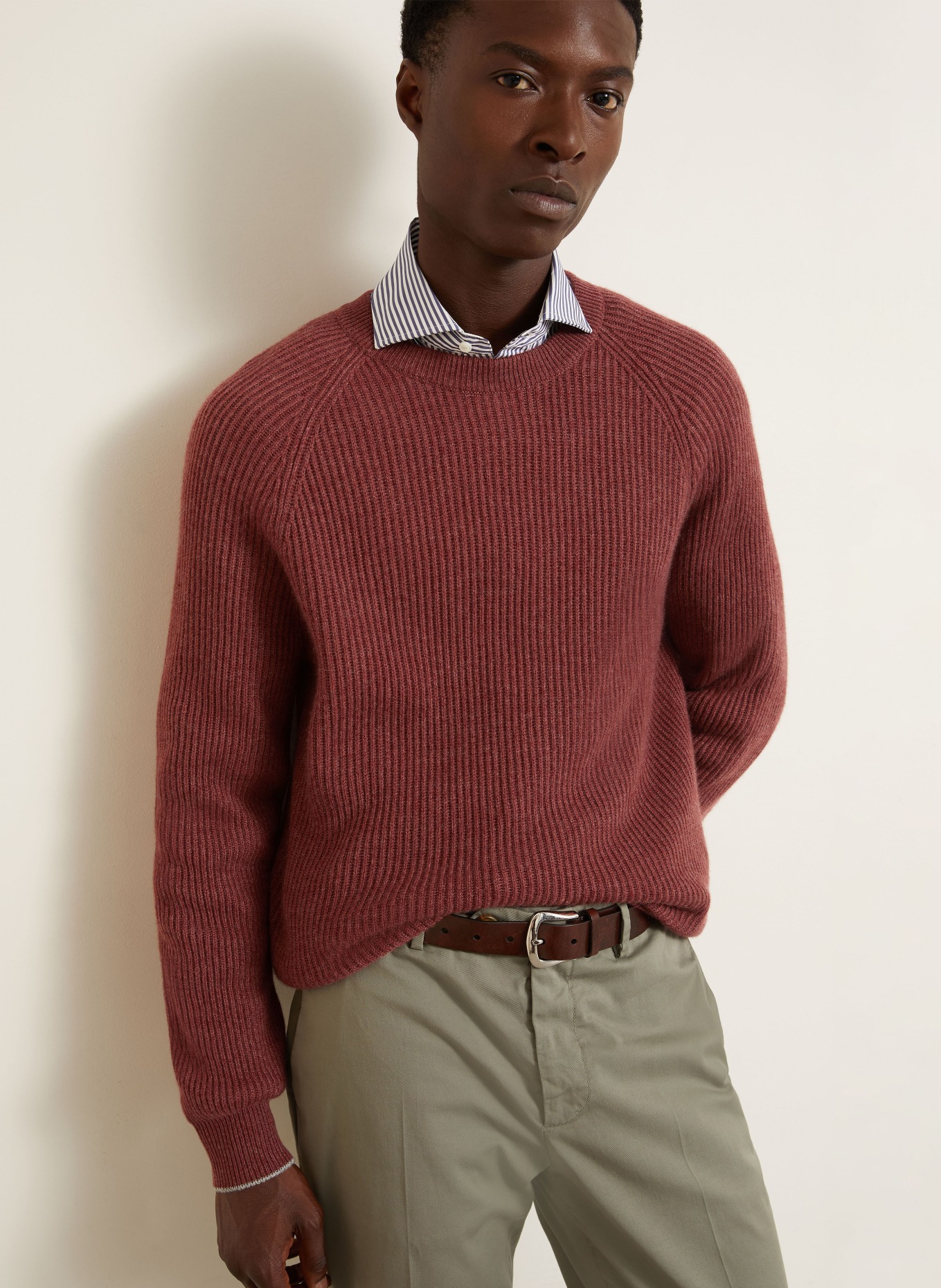 BRUNELLO CUCINELLI Cashmere-Pullover: DUNKELROT