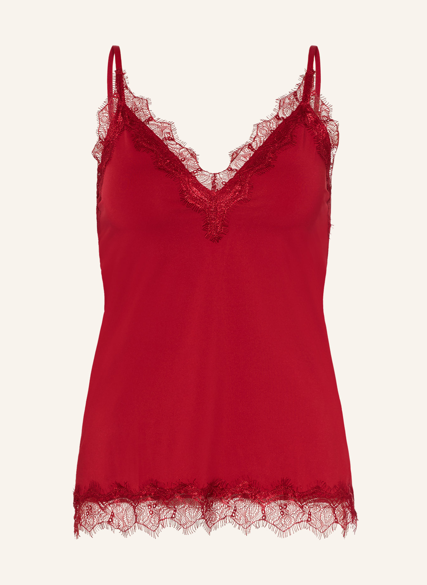 rosemunde Top BILLIE mit Spitze: ROT