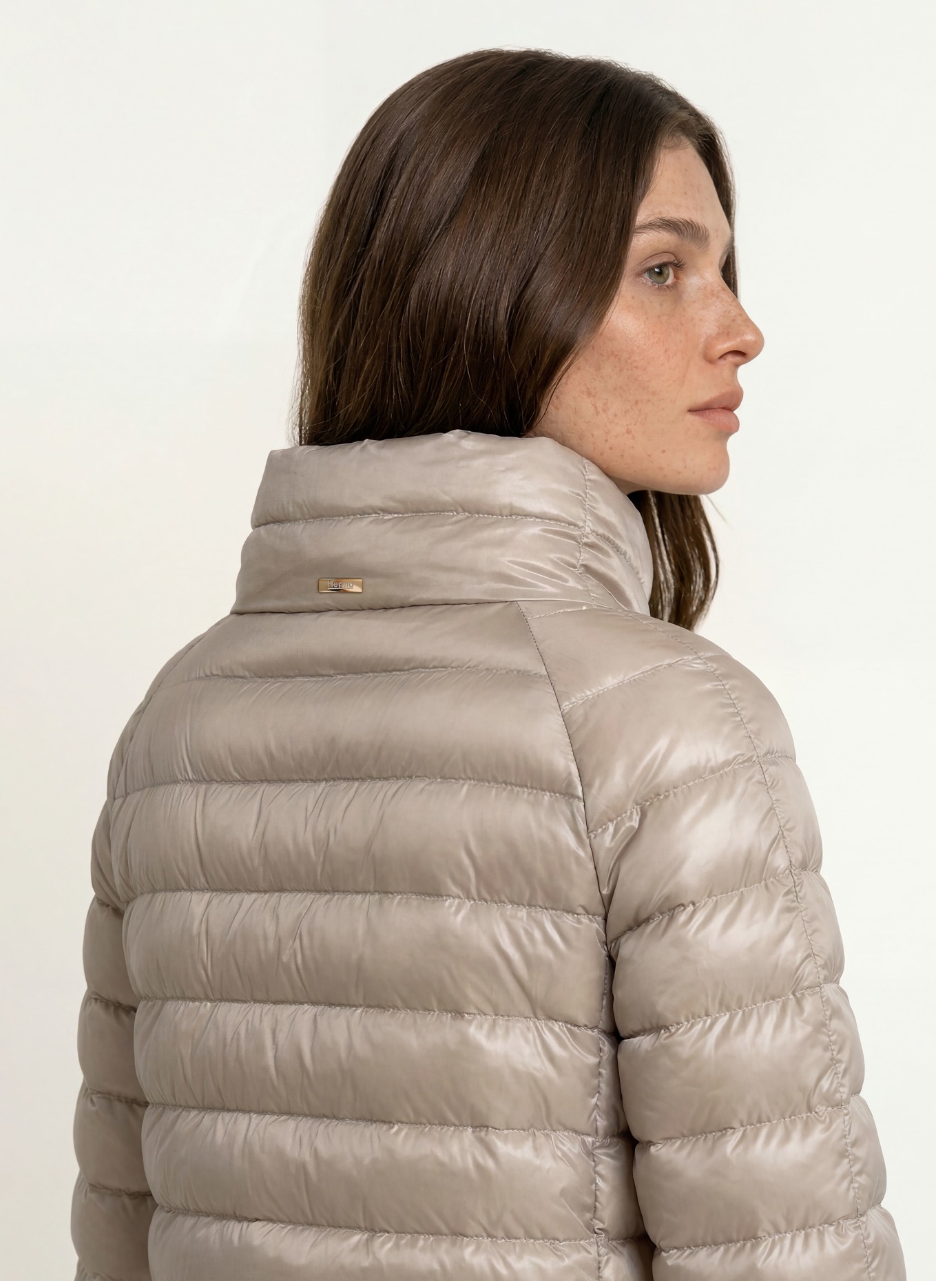 HERNO Down jacket SOFIA with 3/4 sleeves: ECRU