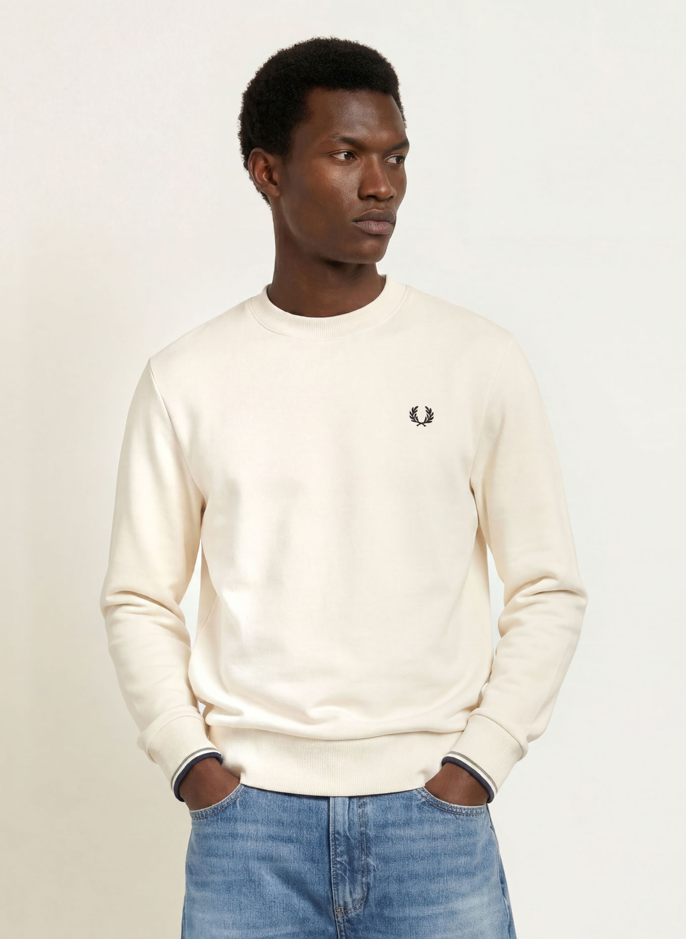 FRED PERRY Sweatshirt: ECRU