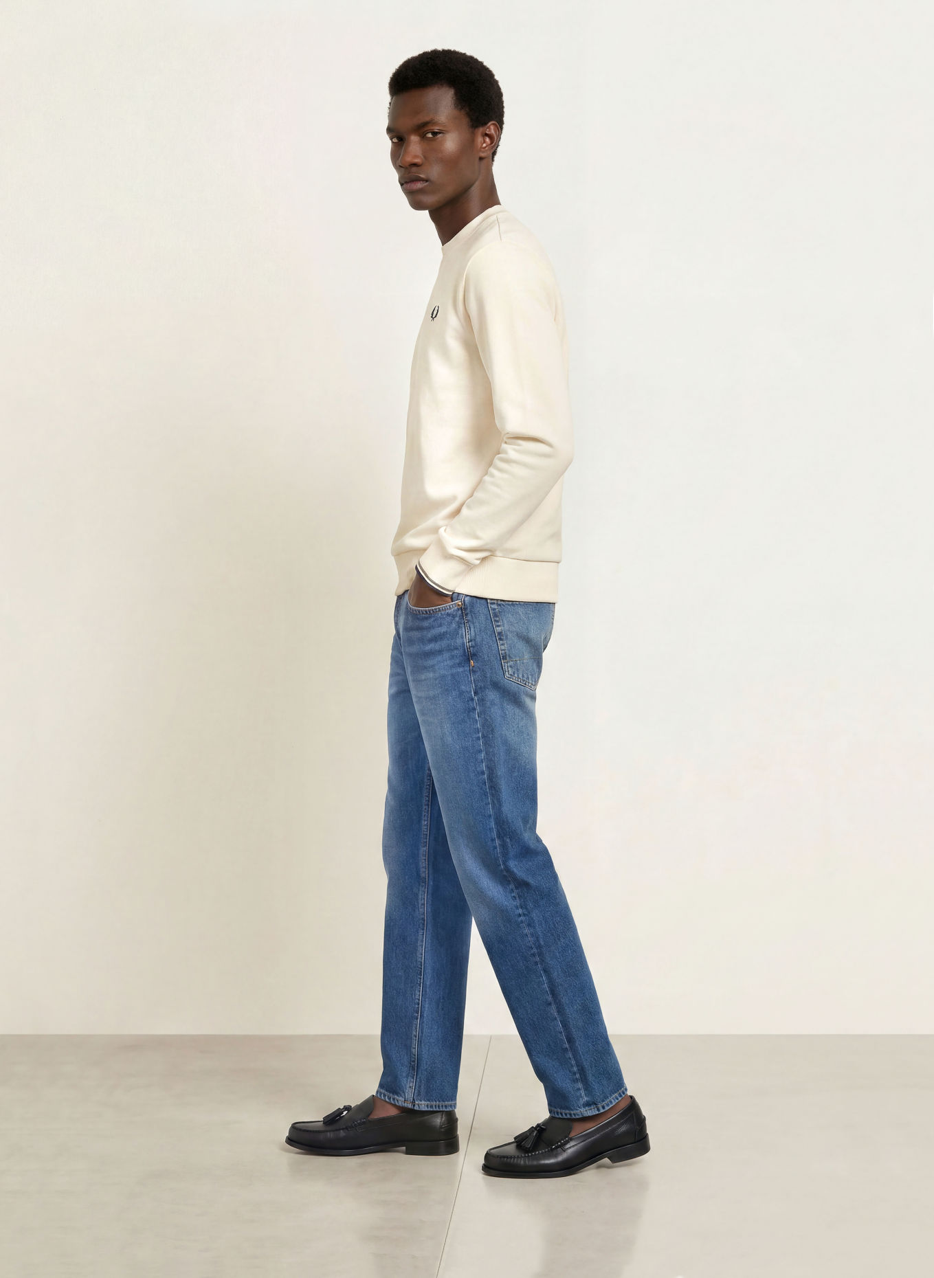 FRED PERRY Sweatshirt: ECRU