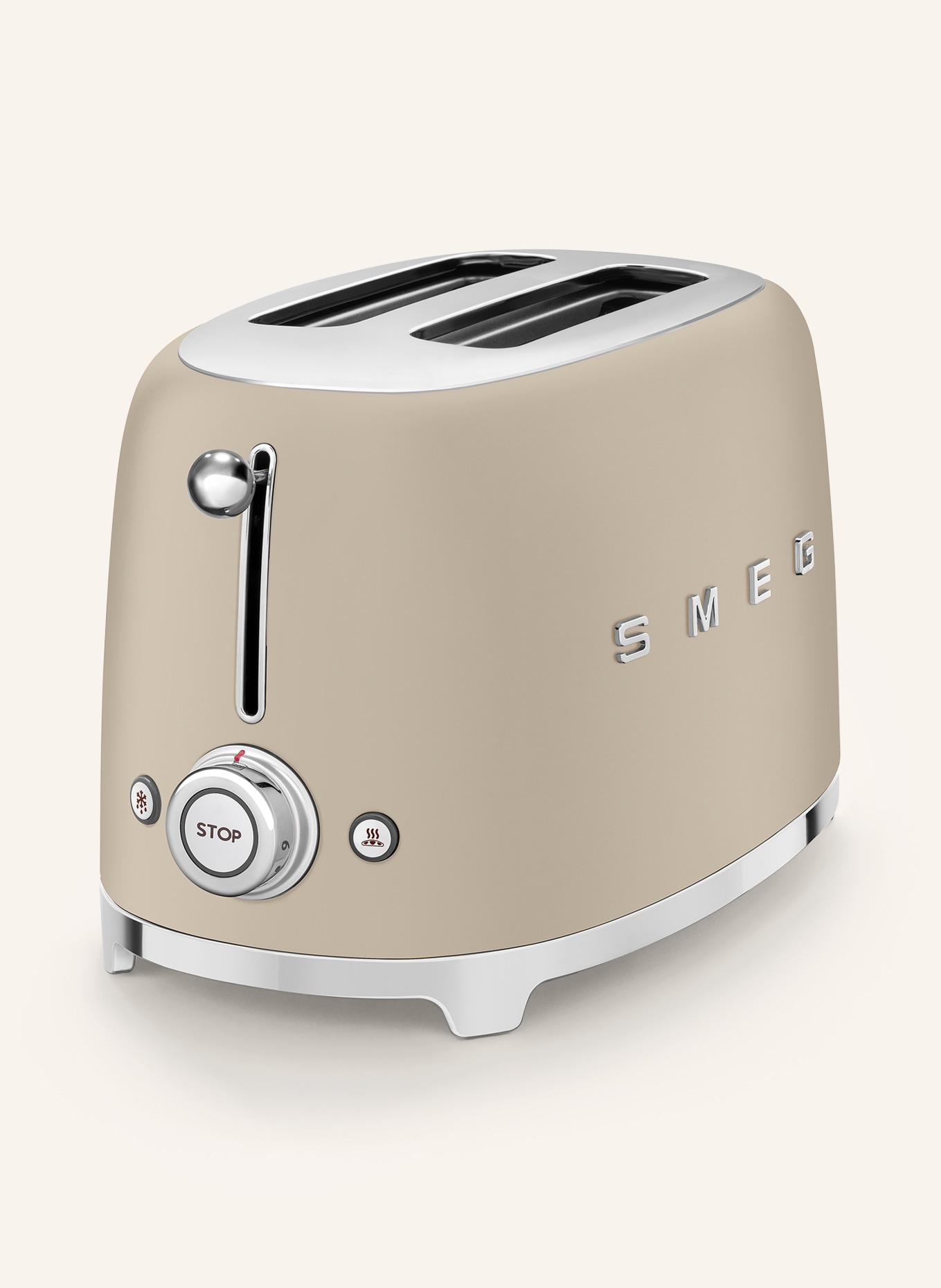 SMEG Toaster TSF01: BEIGE / SILBER