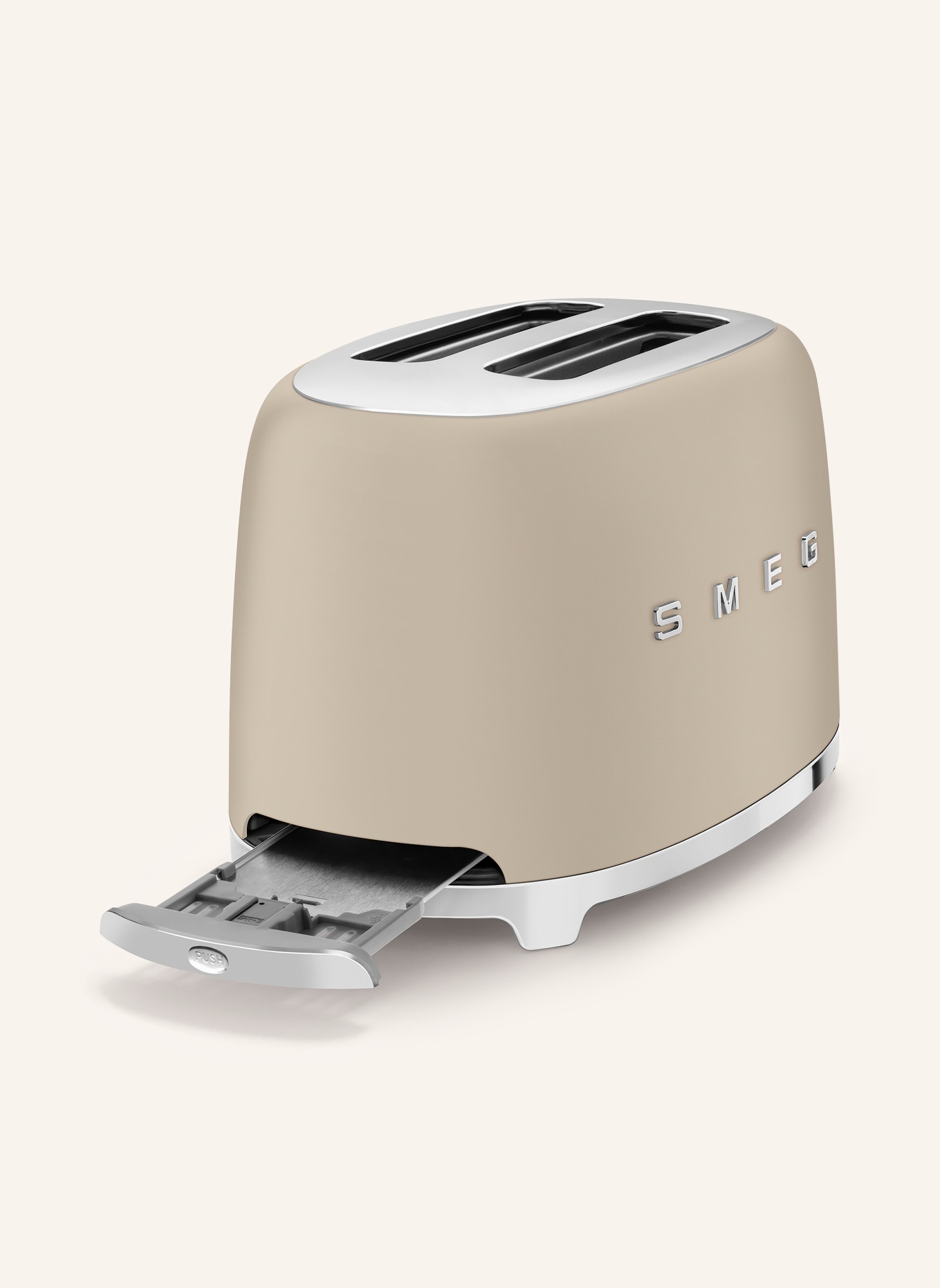 SMEG Toaster TSF01: BEIGE / SILBER