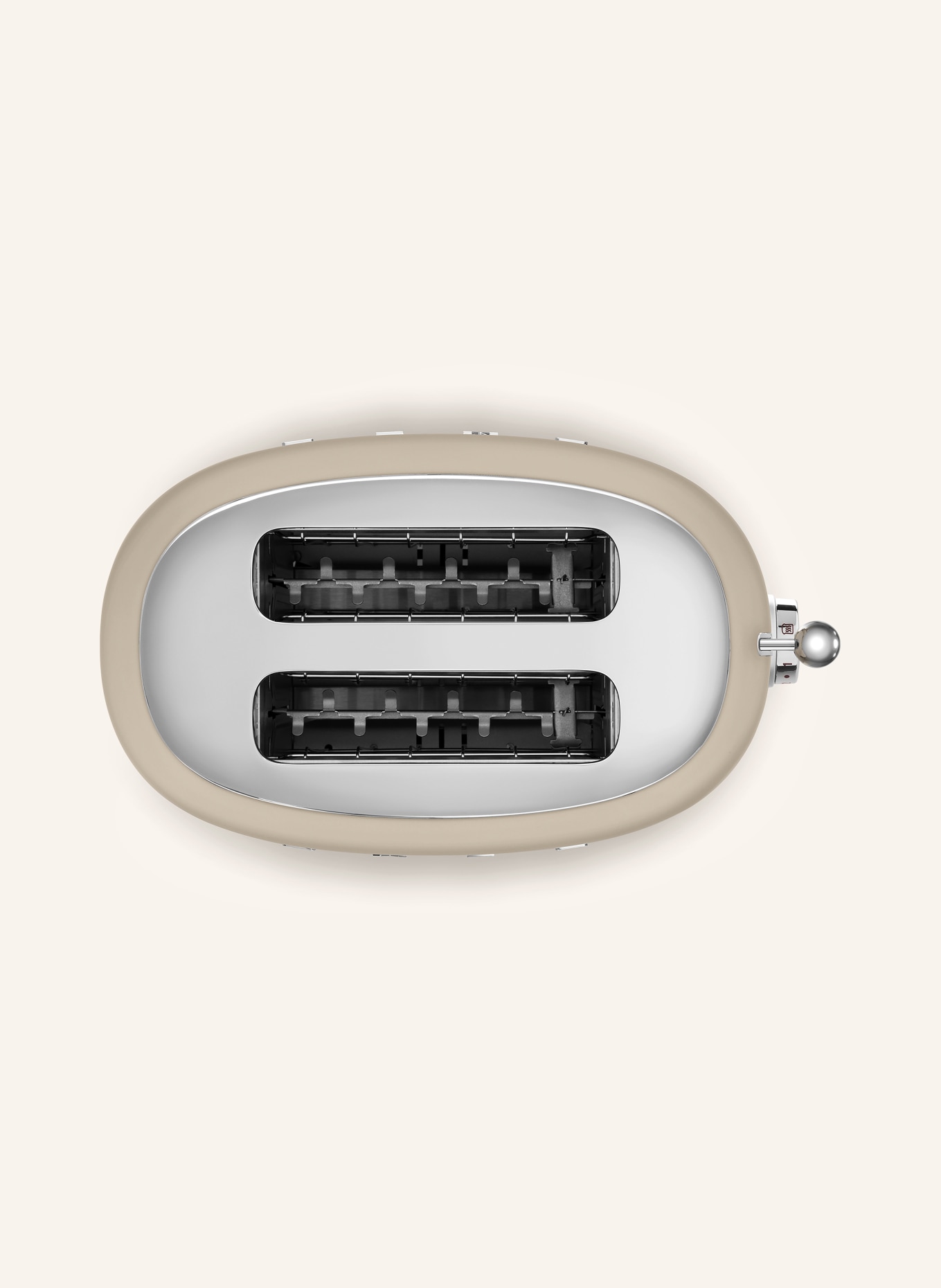 SMEG Toaster TSF01: BEIGE / SILBER