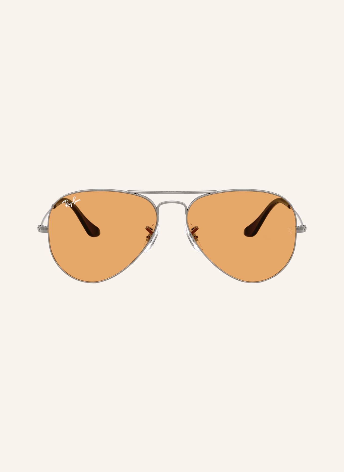 Ray-Ban Sunglasses RB3025 AVIATOR: GUNMETAL/ORANGE