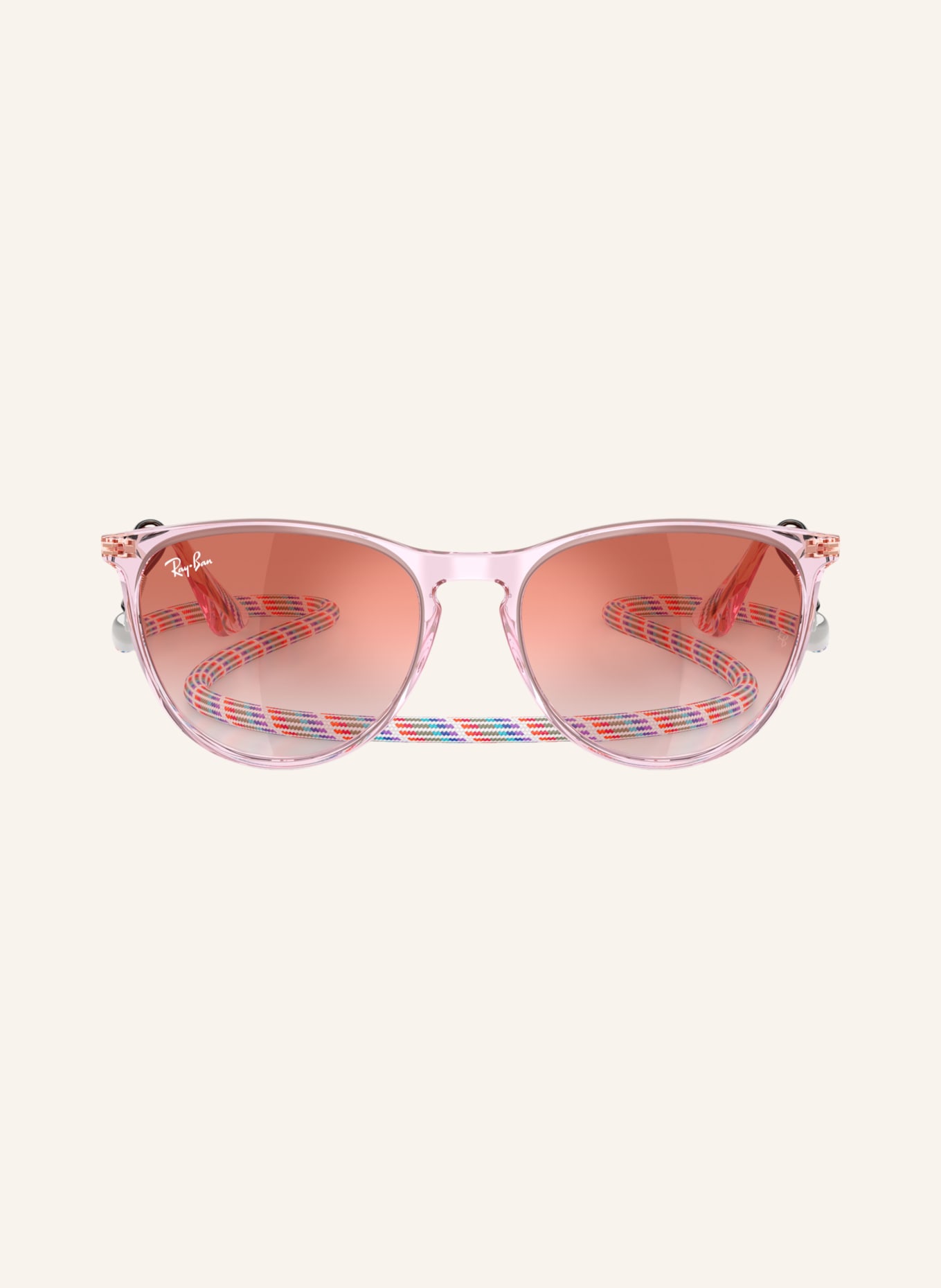 Ray-Ban Sunglasses RJ9060S: TRANSPARENT VIOLET/ CLEAR GRADIENT RED MIRROR RED