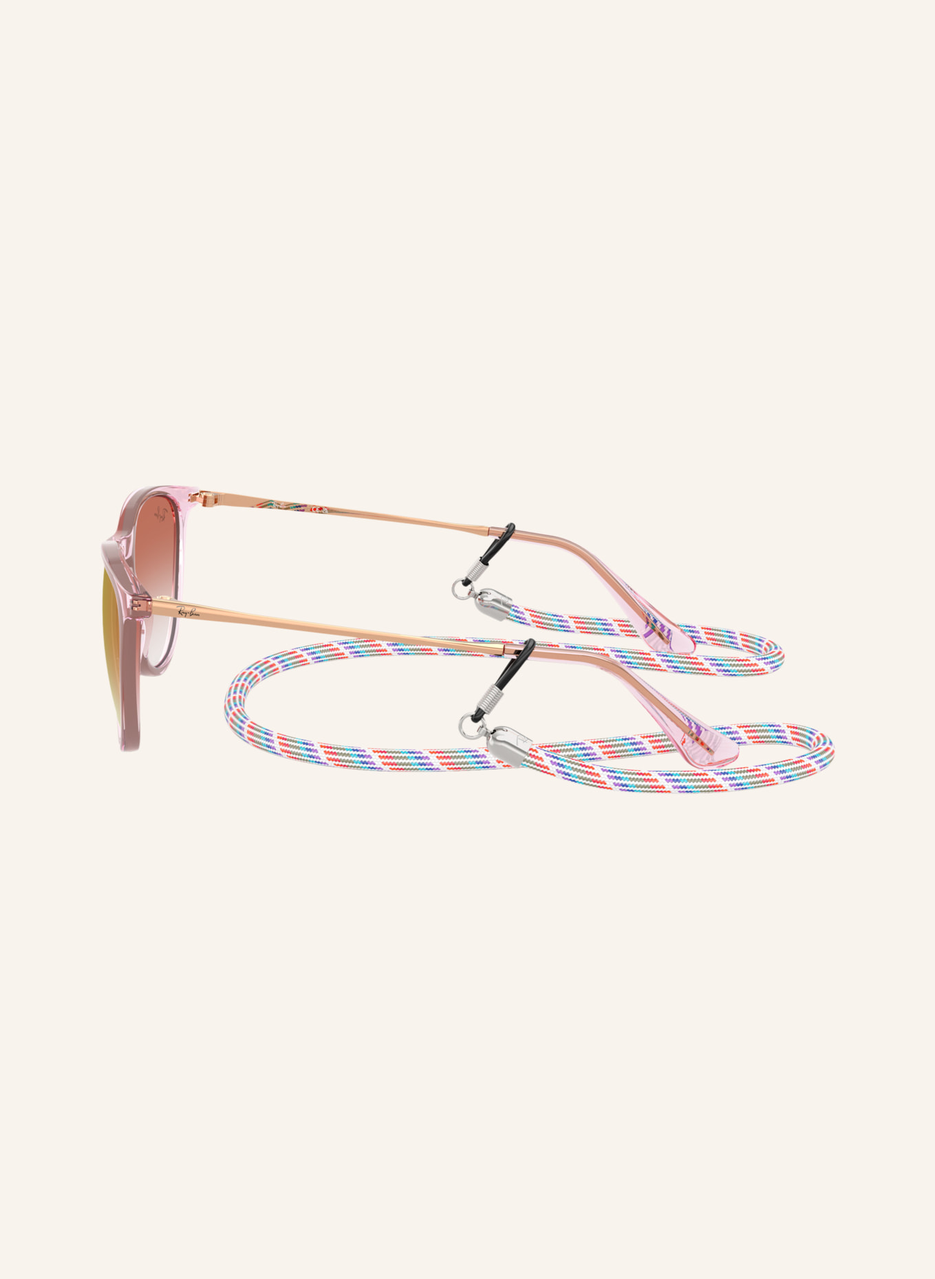 Ray-Ban Sunglasses RJ9060S: TRANSPARENT VIOLET/ CLEAR GRADIENT RED MIRROR RED