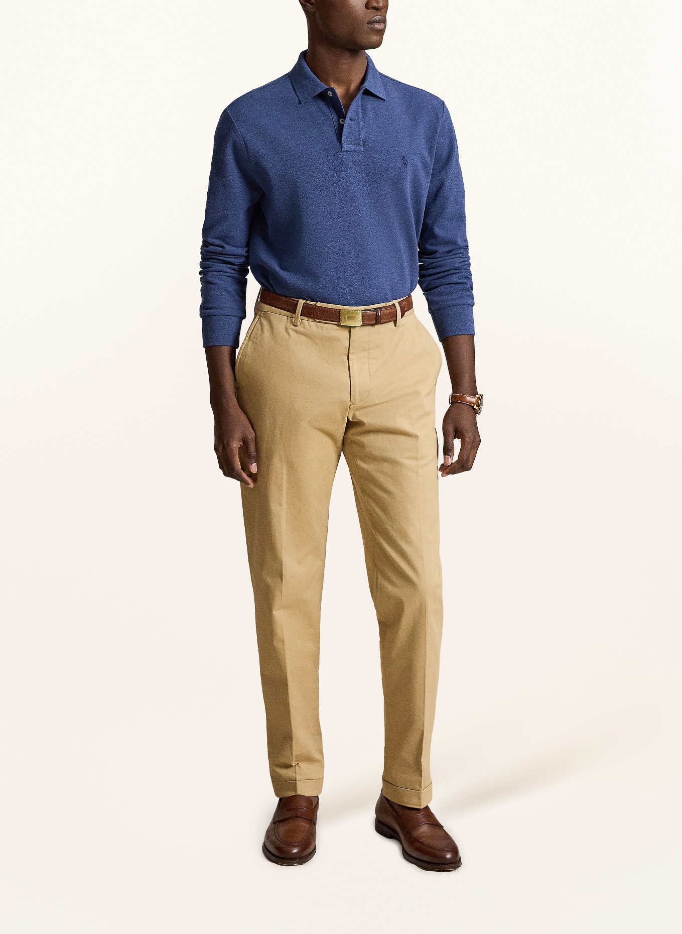 POLO RALPH LAUREN Pikétröja Custom Slim Fit: BLÅ