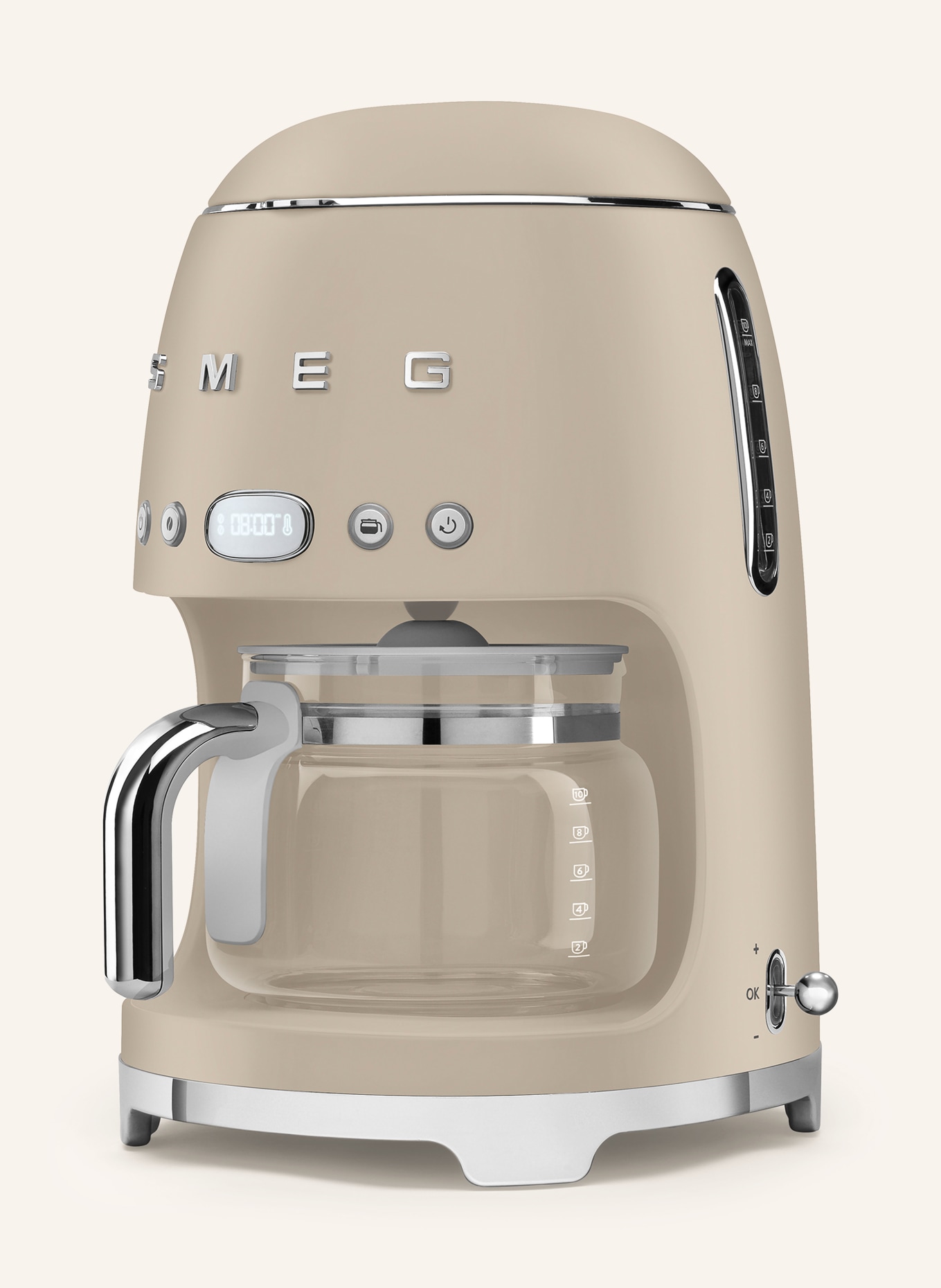 SMEG Przelewowy ekspres do kawy: BEŻOWY / SREBRNY