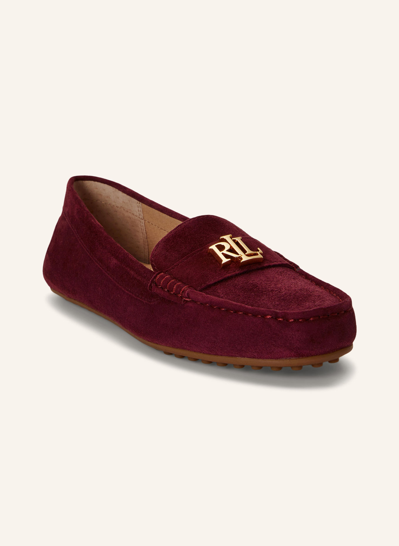 LAUREN RALPH LAUREN Mokassins: DUNKELROT