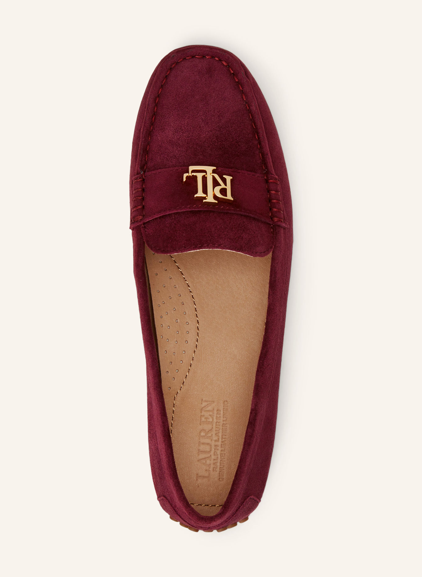 LAUREN RALPH LAUREN Mokassins: DUNKELROT