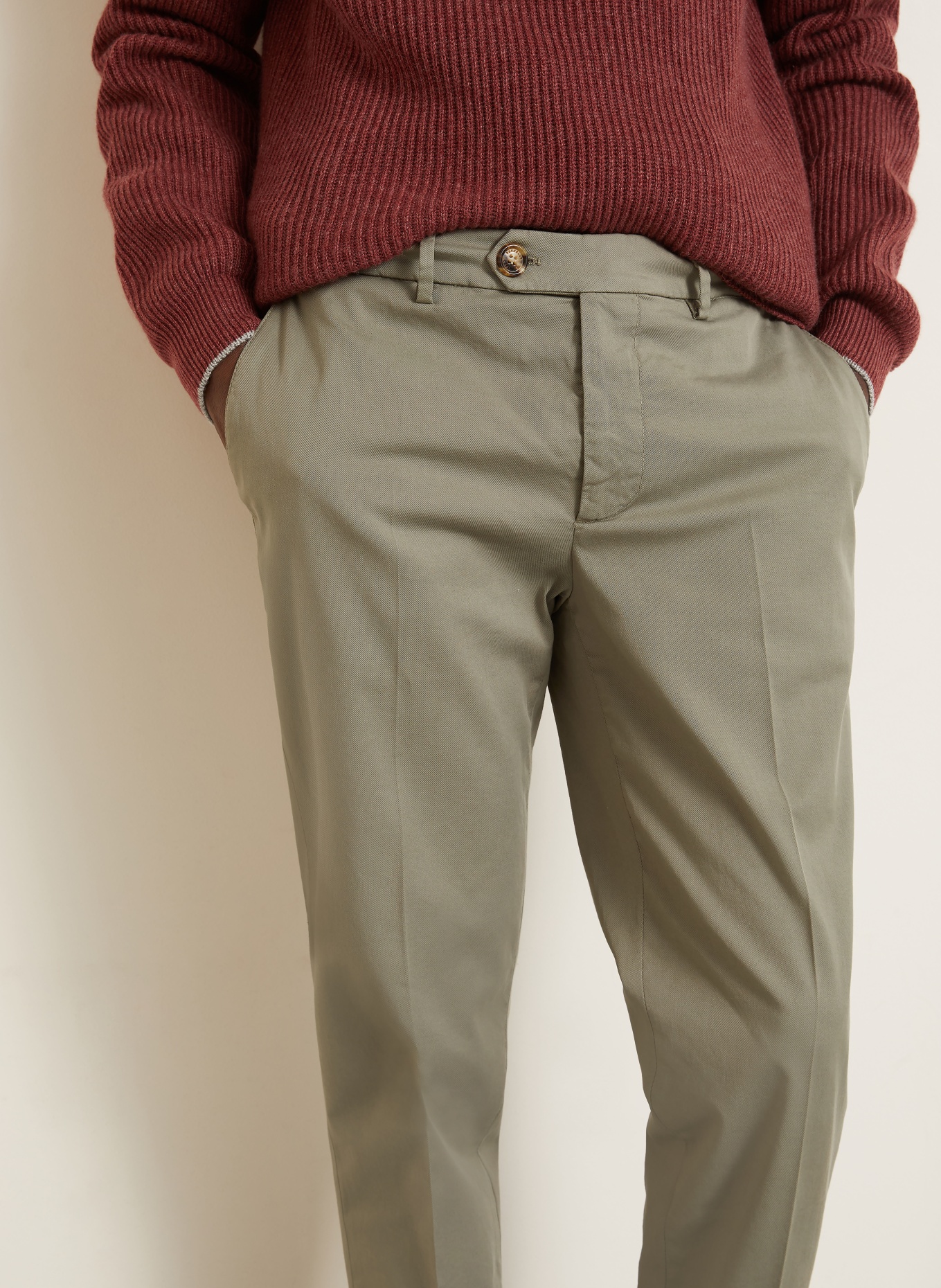 BRUNELLO CUCINELLI Chino kalhoty: KHAKI