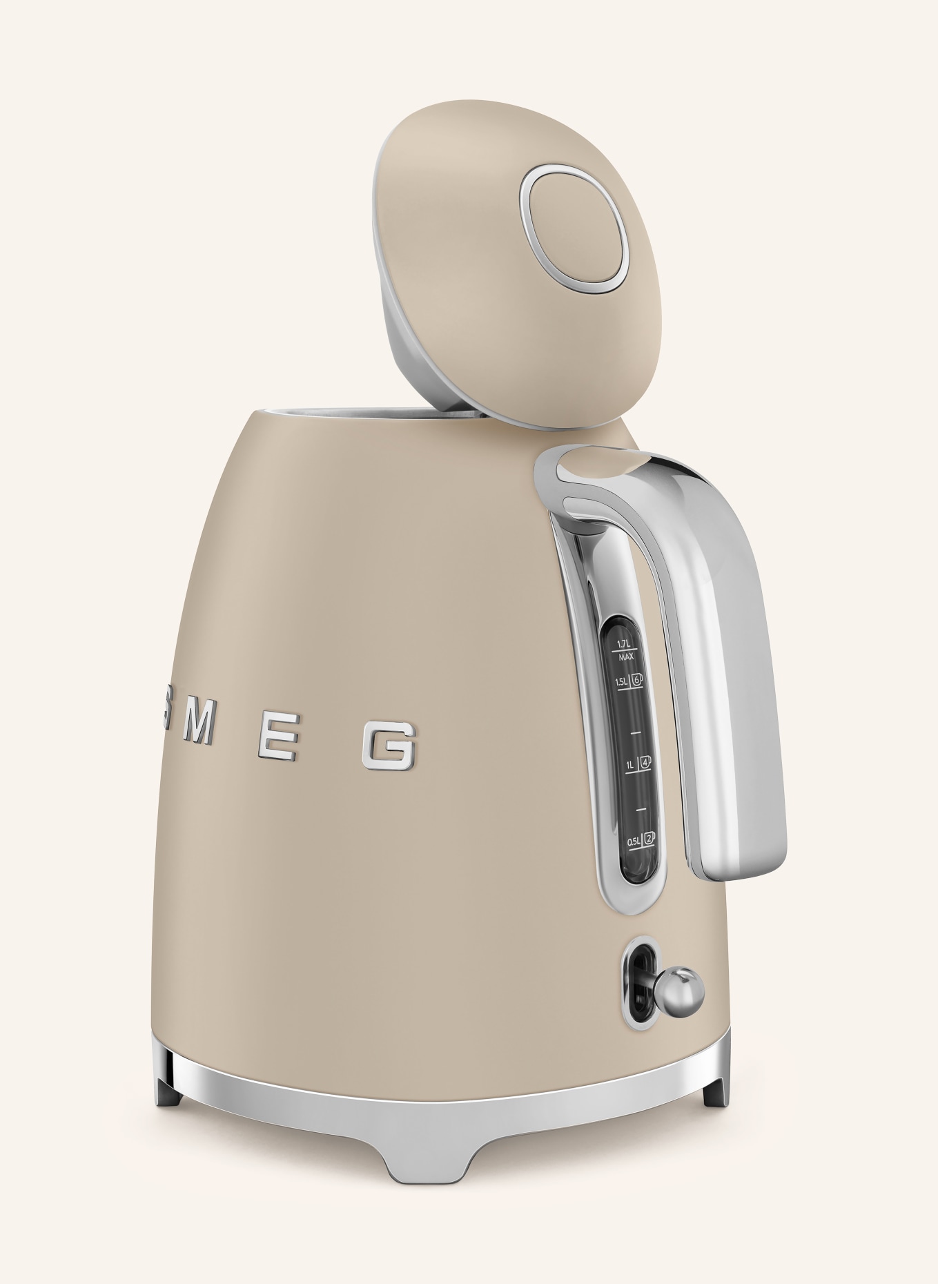 SMEG Wasserkocher KLF03: BEIGE / SILBER