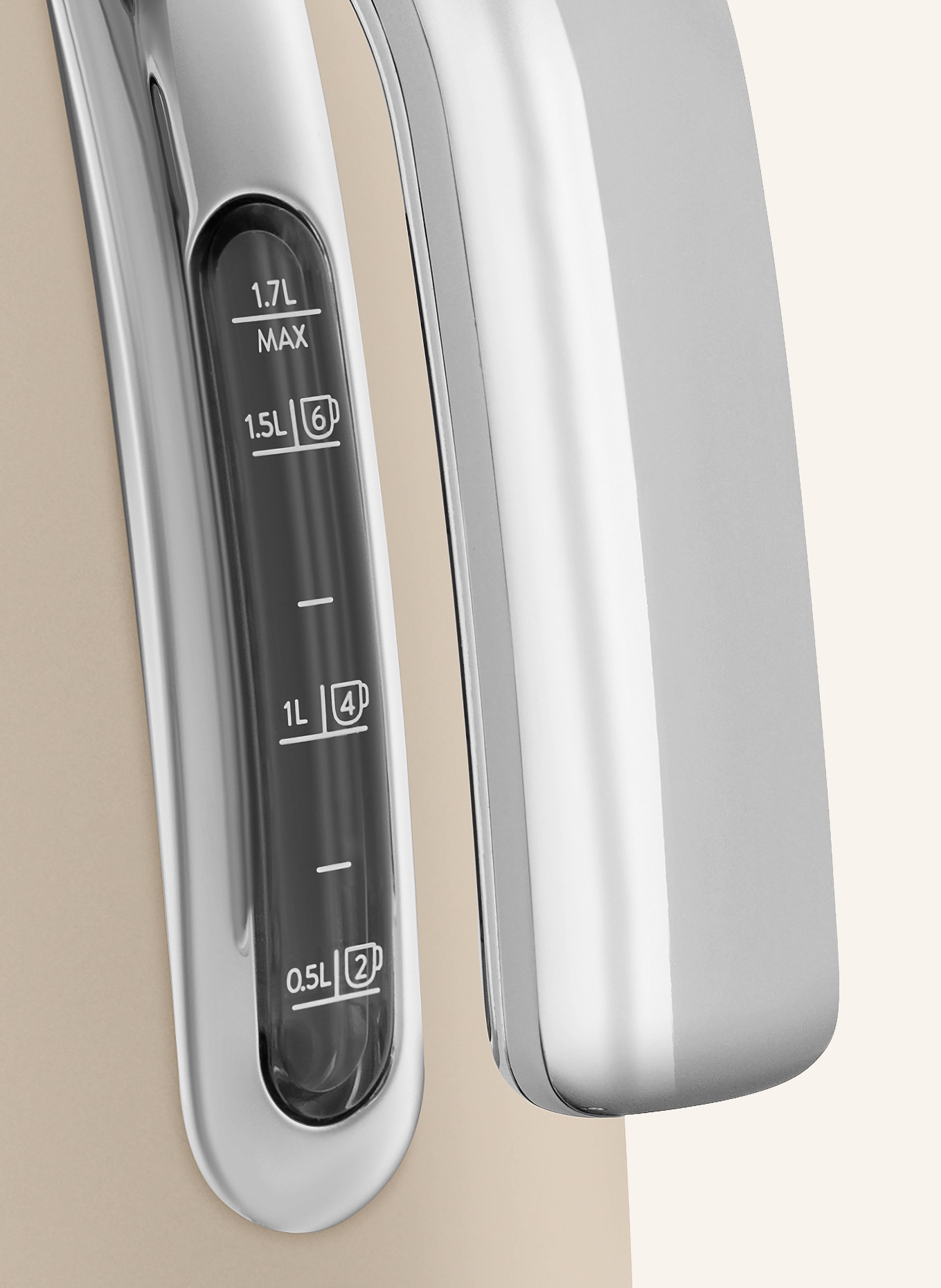 SMEG Wasserkocher KLF03: BEIGE / SILBER