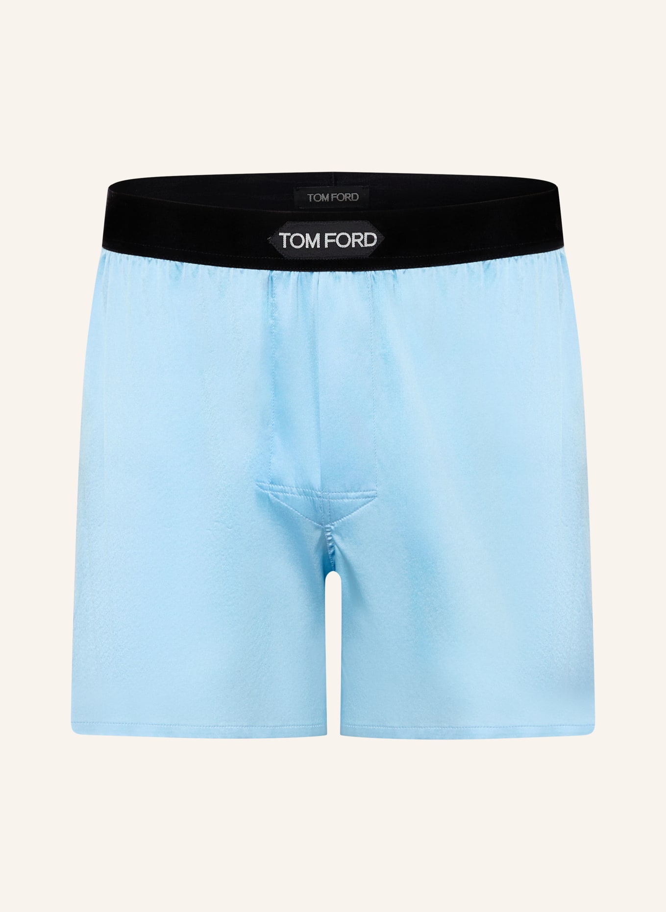 TOM FORD Boxershorts aus Seide: HELLBLAU / SCHWARZ