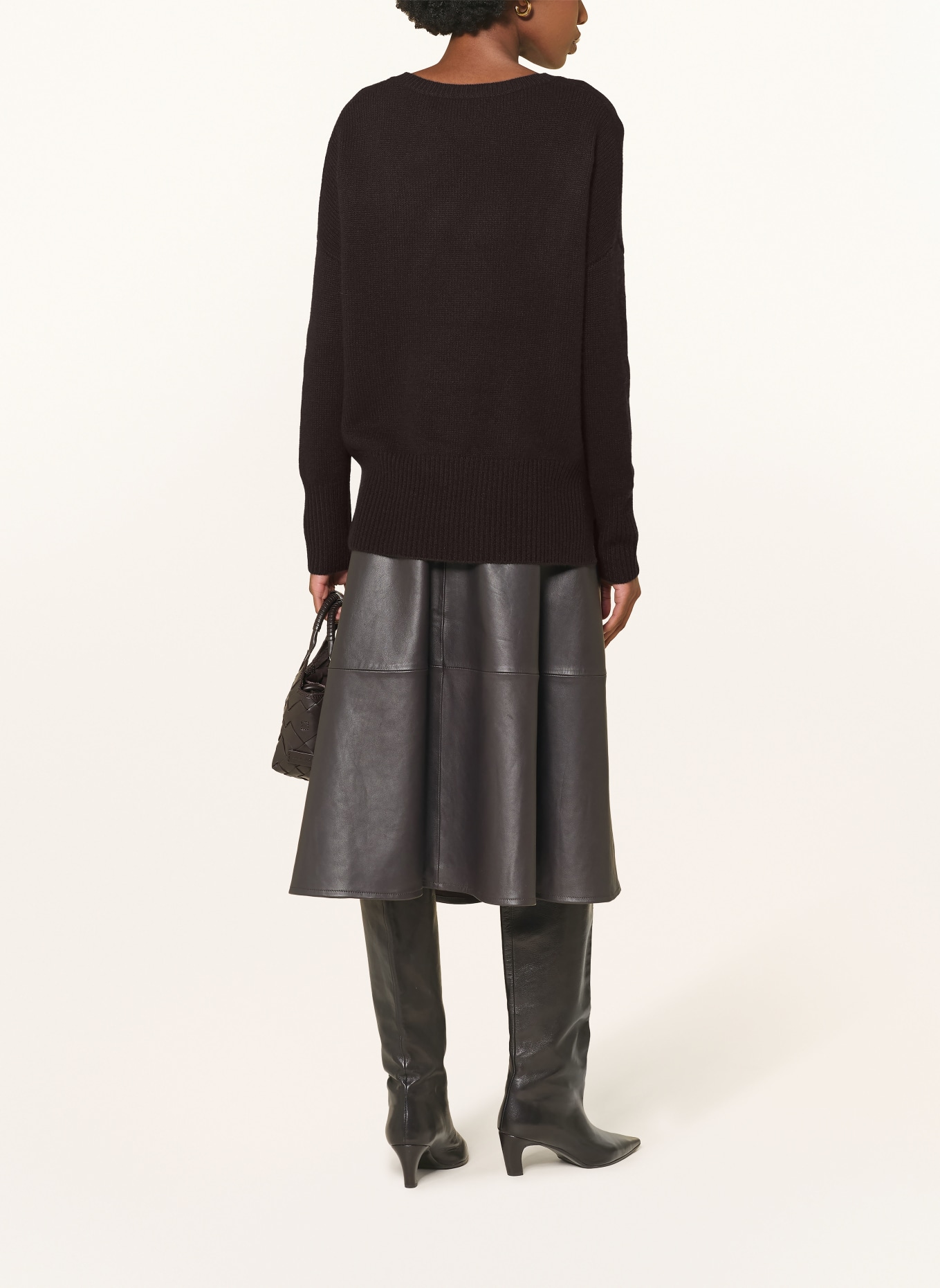 LISA YANG Cashmere sweater MILA: DARK BROWN