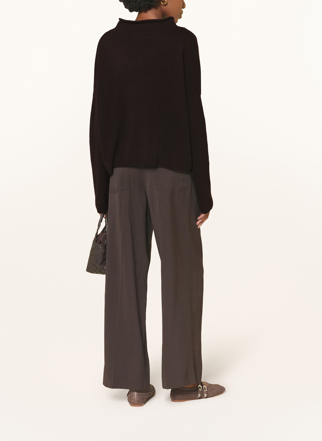 LISA YANG Cashmere sweater SANDY: DARK BROWN