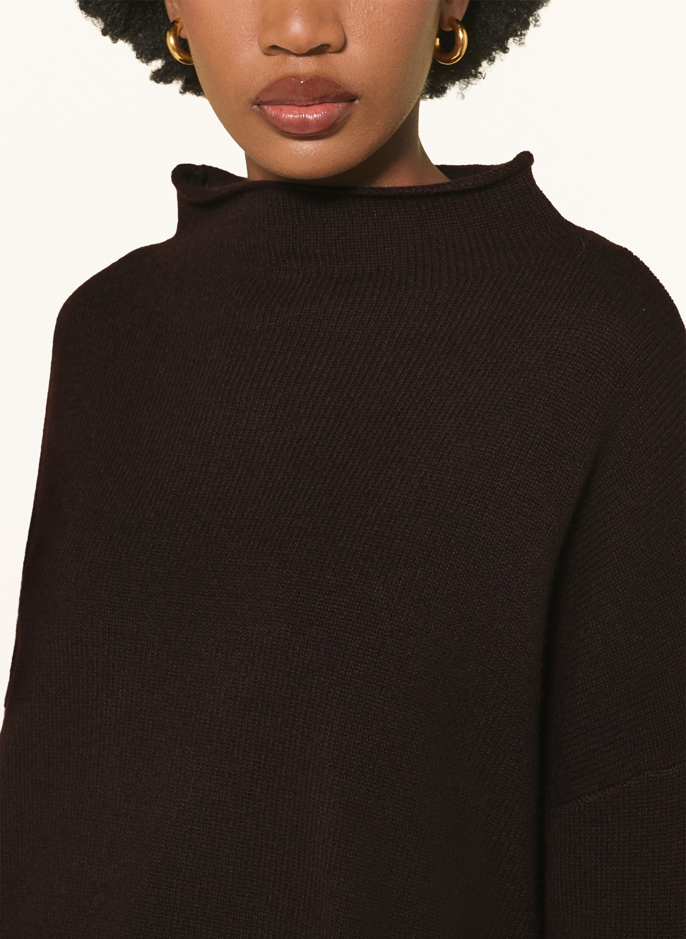 LISA YANG Cashmere sweater SANDY: DARK BROWN