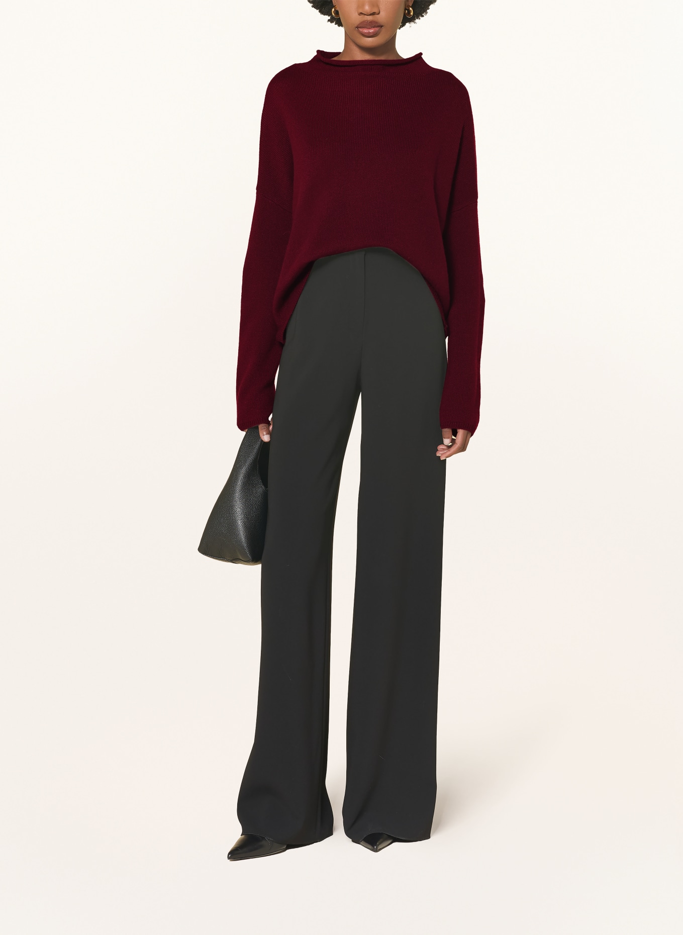 LISA YANG Cashmere sweater SANDY: DARK RED