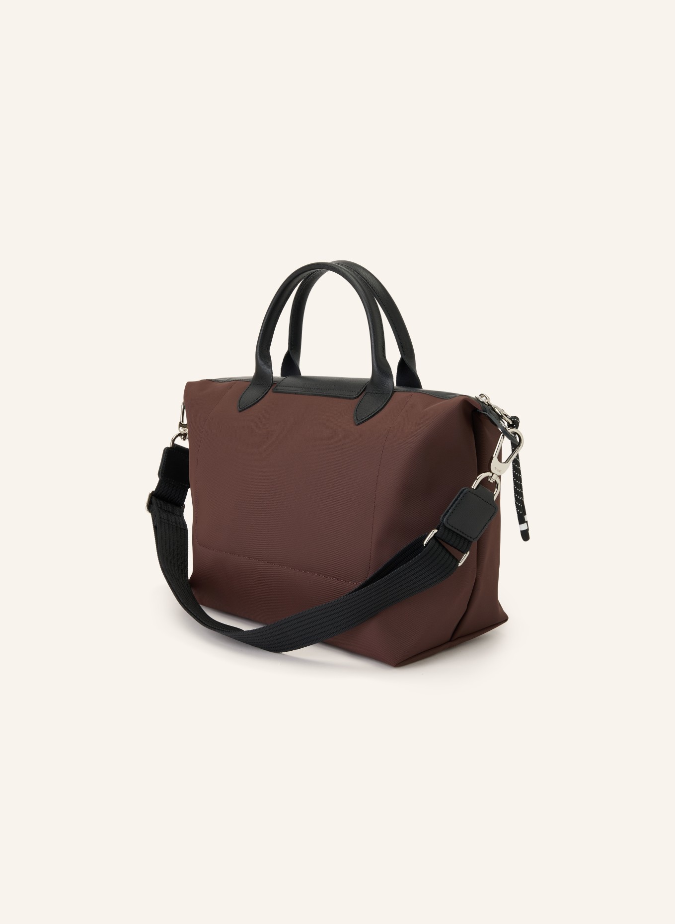 LONGCHAMP Shopper LE PLIAGE ENERGY MEDIUM: DUNKELBRAUN / SILBER / SCHWARZ