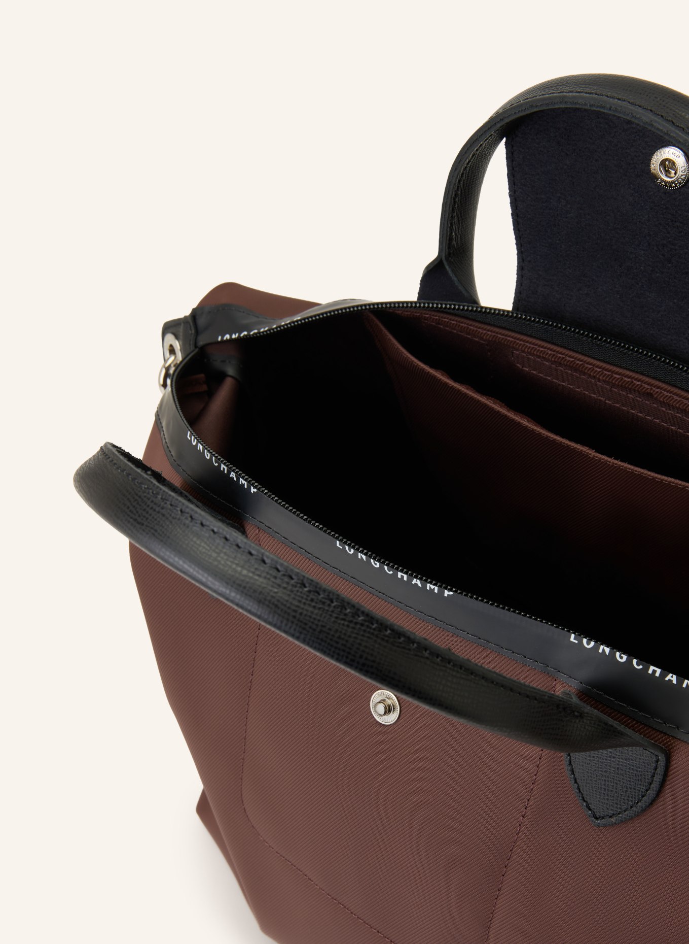 LONGCHAMP Shopper LE PLIAGE ENERGY MEDIUM: DUNKELBRAUN / SILBER / SCHWARZ