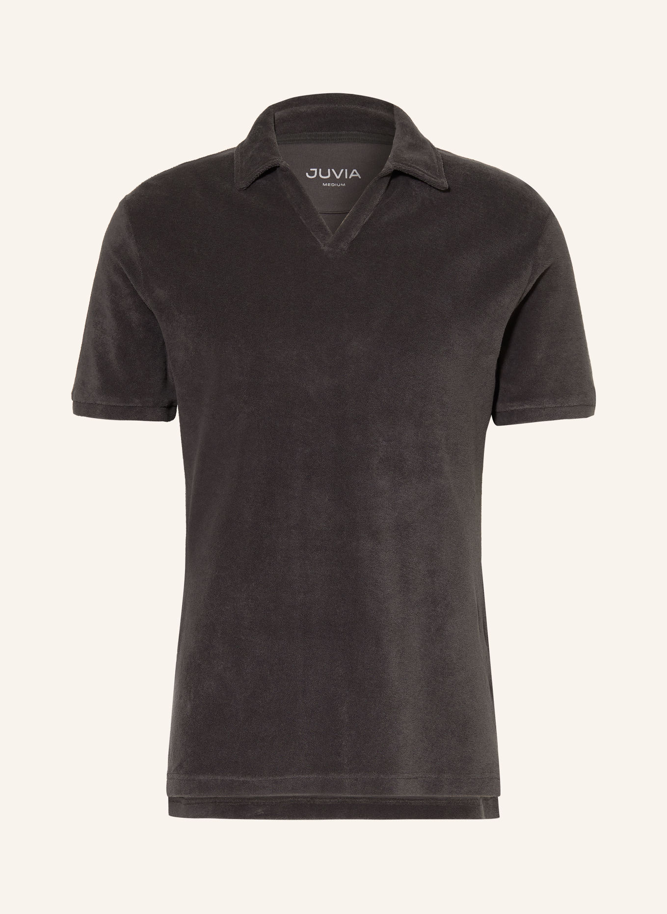 Juvia Tricou polo din material froté: GRI ÎNCHIS