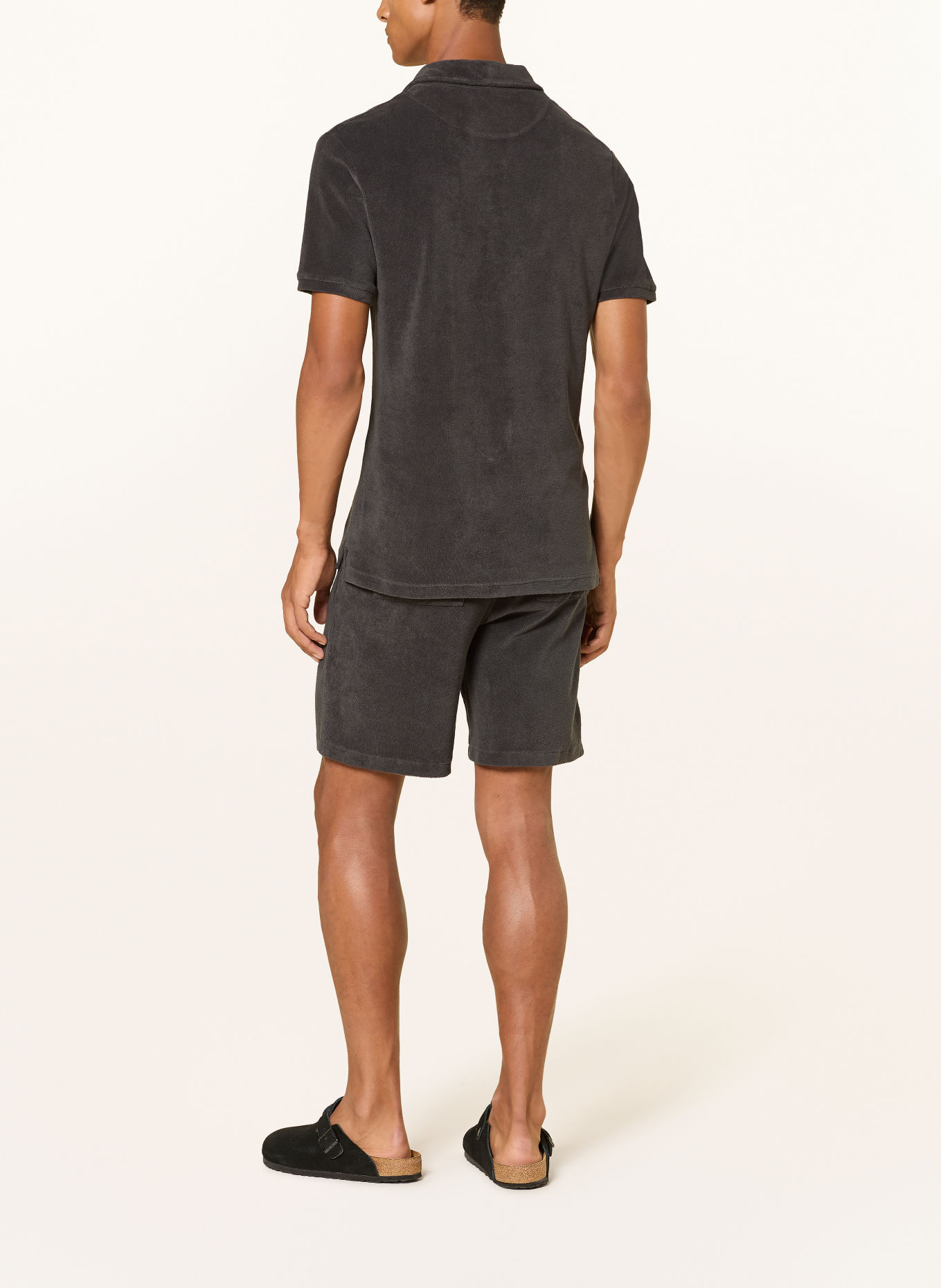 Juvia Tricou polo din material froté: GRI ÎNCHIS