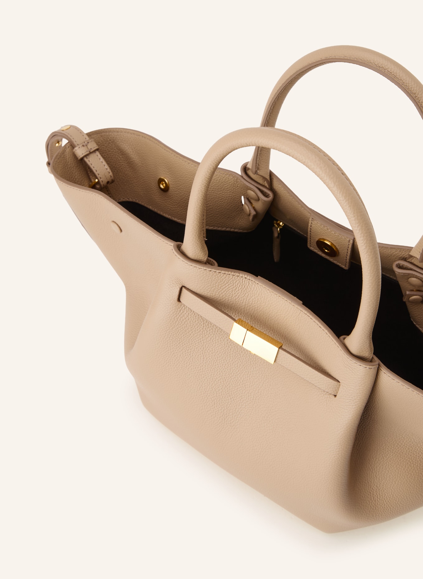 DEMELLIER Handtas THE MIDI NEW YORK: BEIGE / GOUD