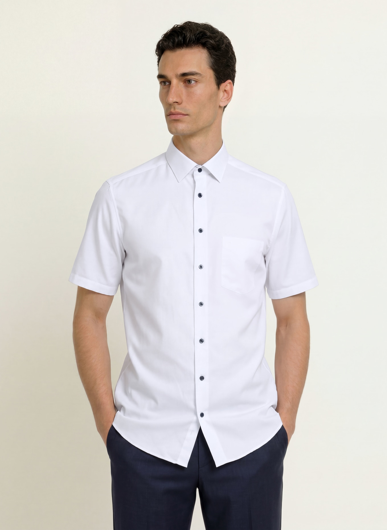 OLYMP Kurzarm-Hemd Luxor modern fit: WEISS