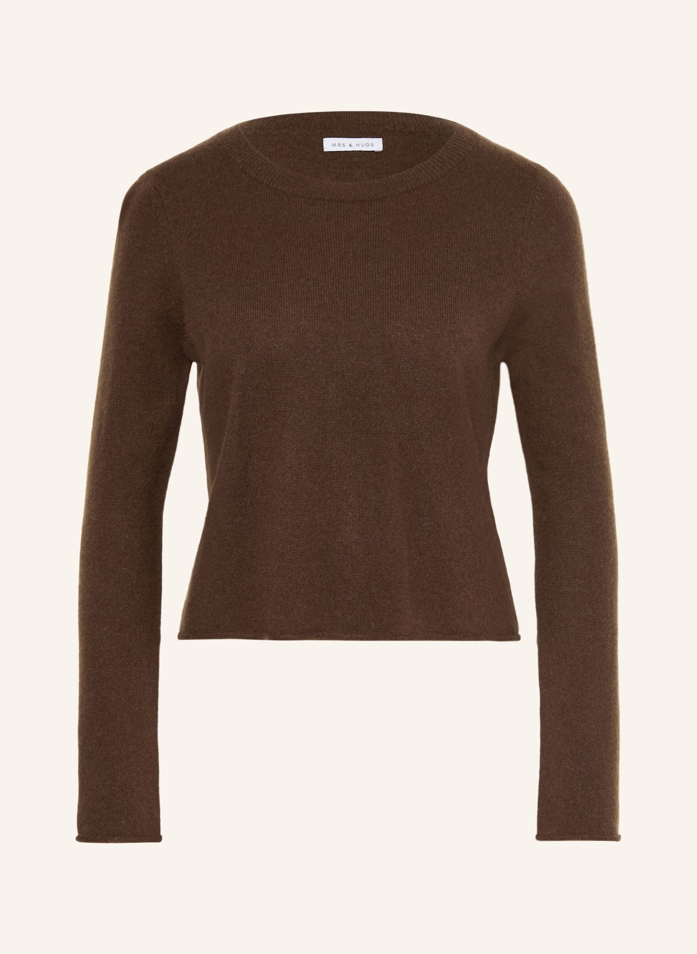 MRS & HUGS Cashmere pullover: DARK BROWN
