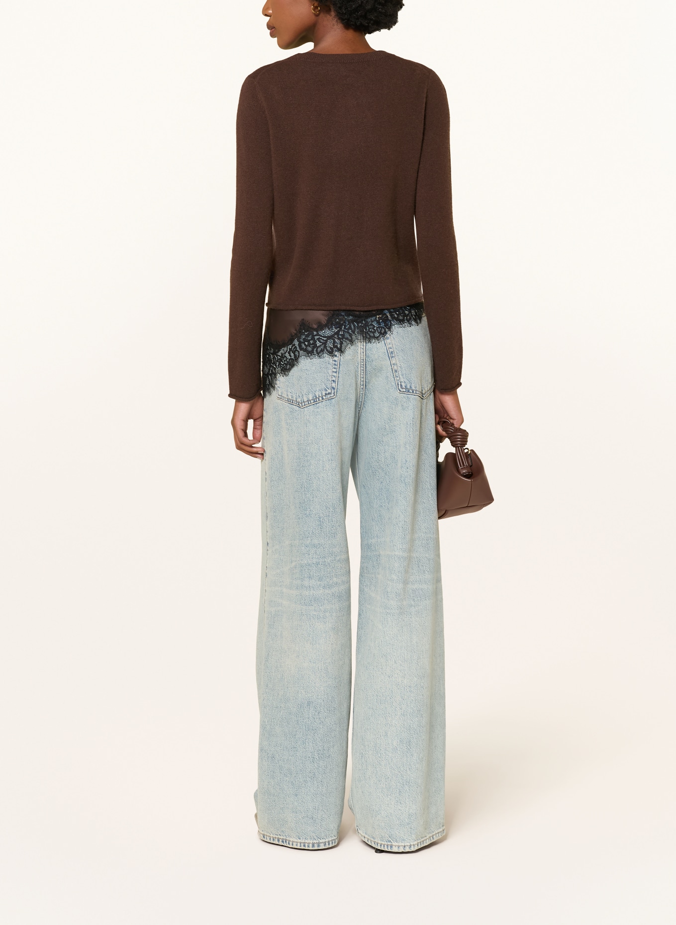 MRS & HUGS Cashmere pullover: DARK BROWN