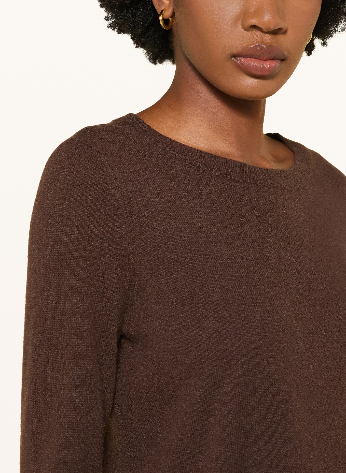 MRS & HUGS Cashmere pullover: DARK BROWN