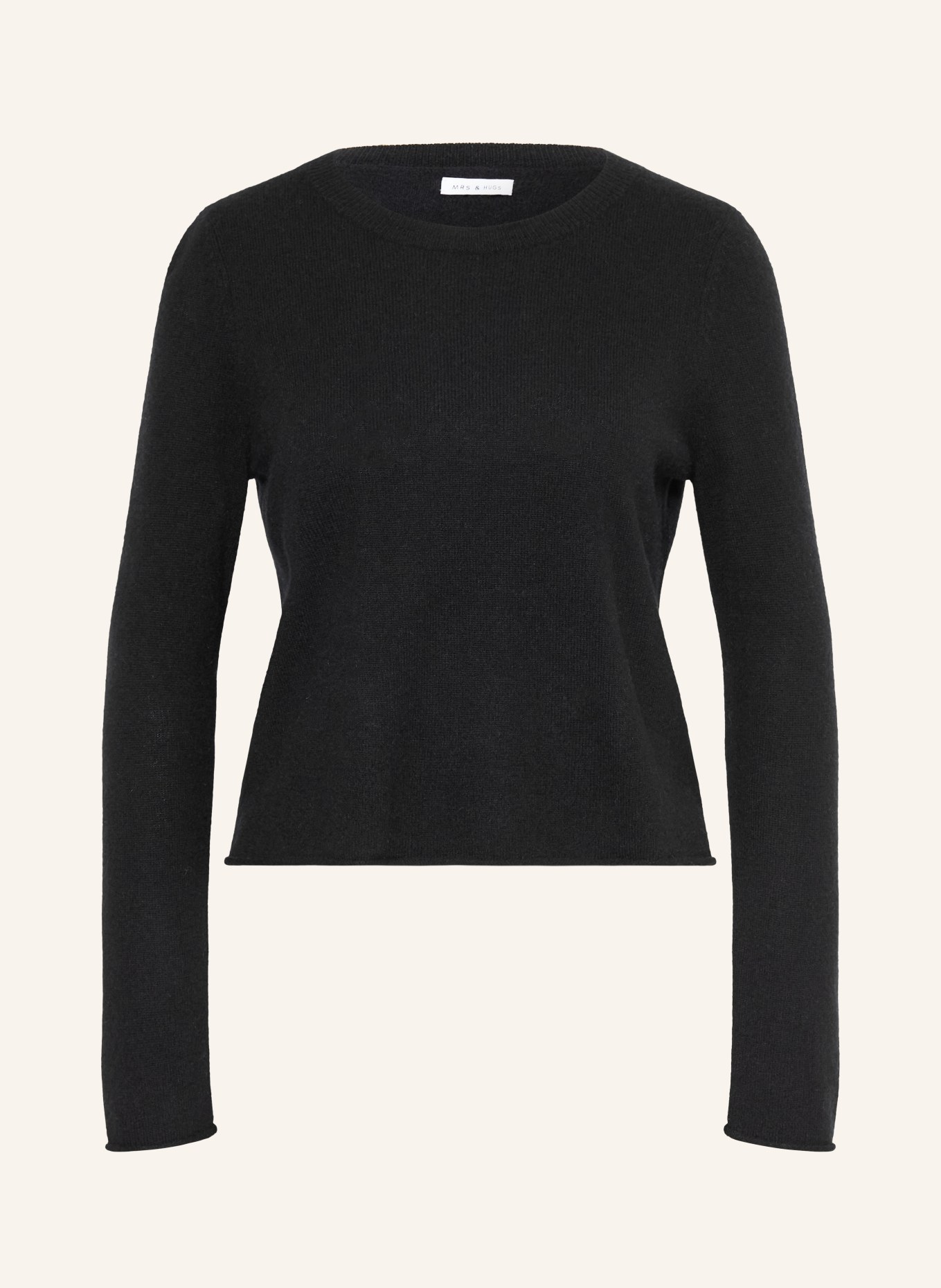 MRS & HUGS Cashmere pullover: BLACK