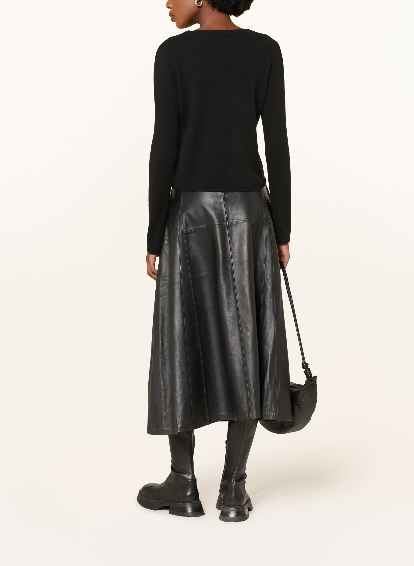 MRS & HUGS Cashmere pullover: BLACK