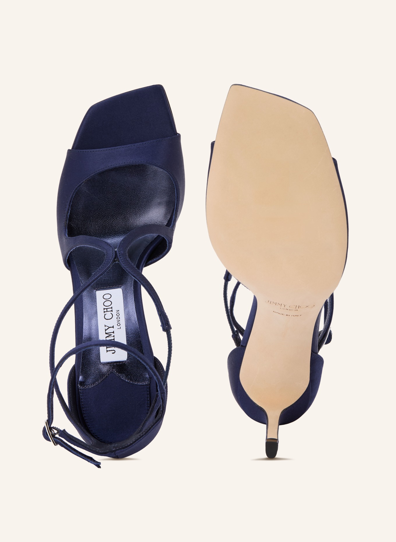 JIMMY CHOO Sandals AZIA 95: DARK BLUE