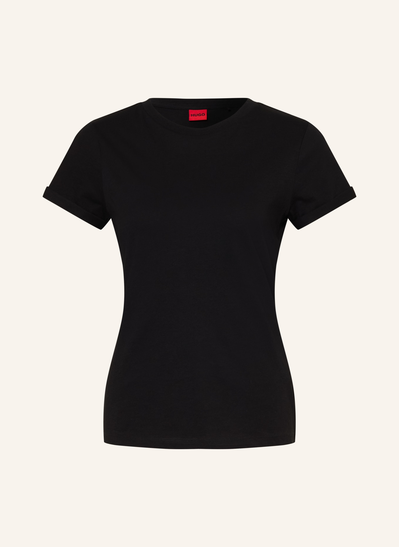 HUGO T-Shirt THE PLAIN: SCHWARZ