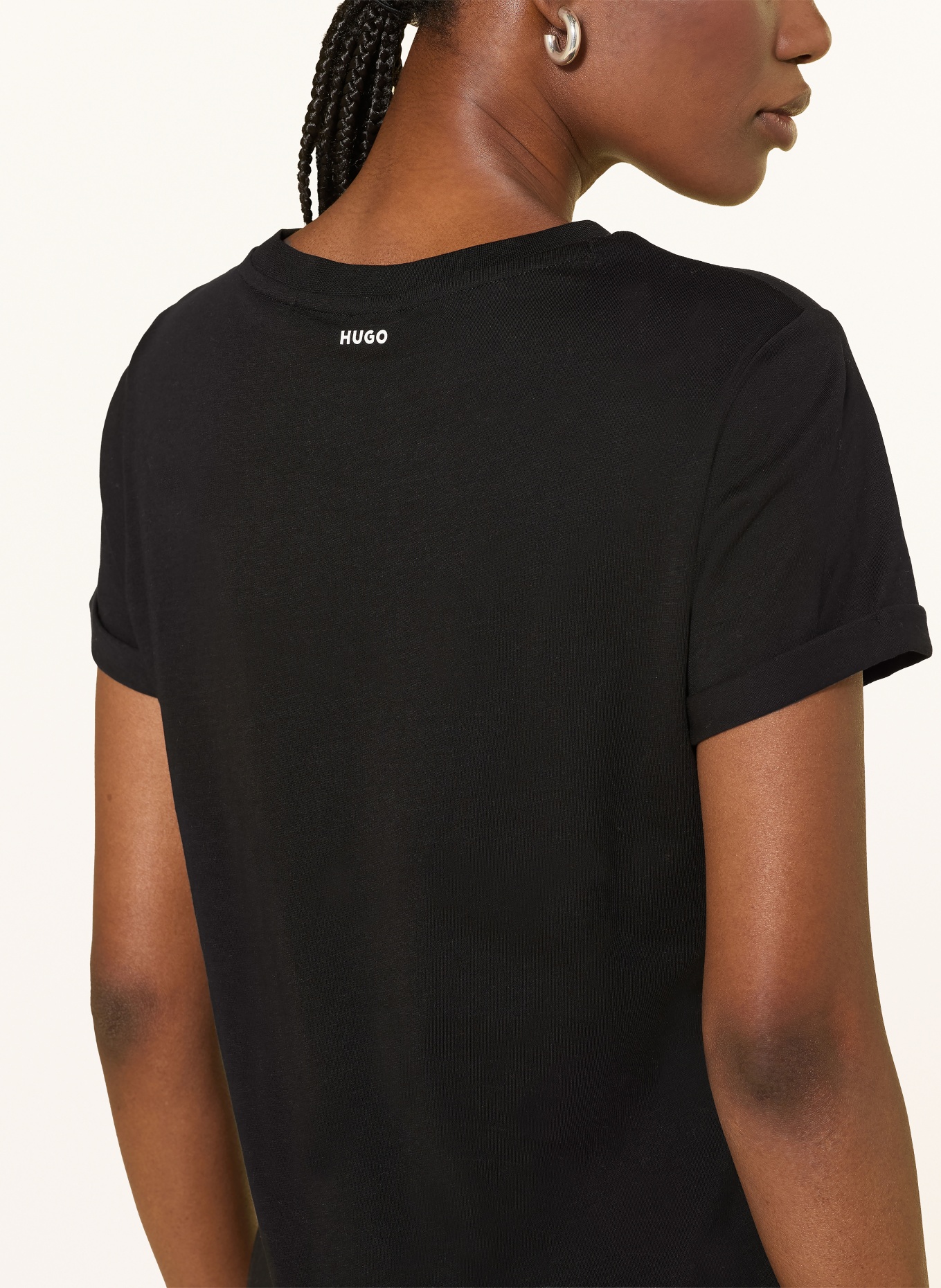HUGO T-Shirt THE PLAIN: SCHWARZ